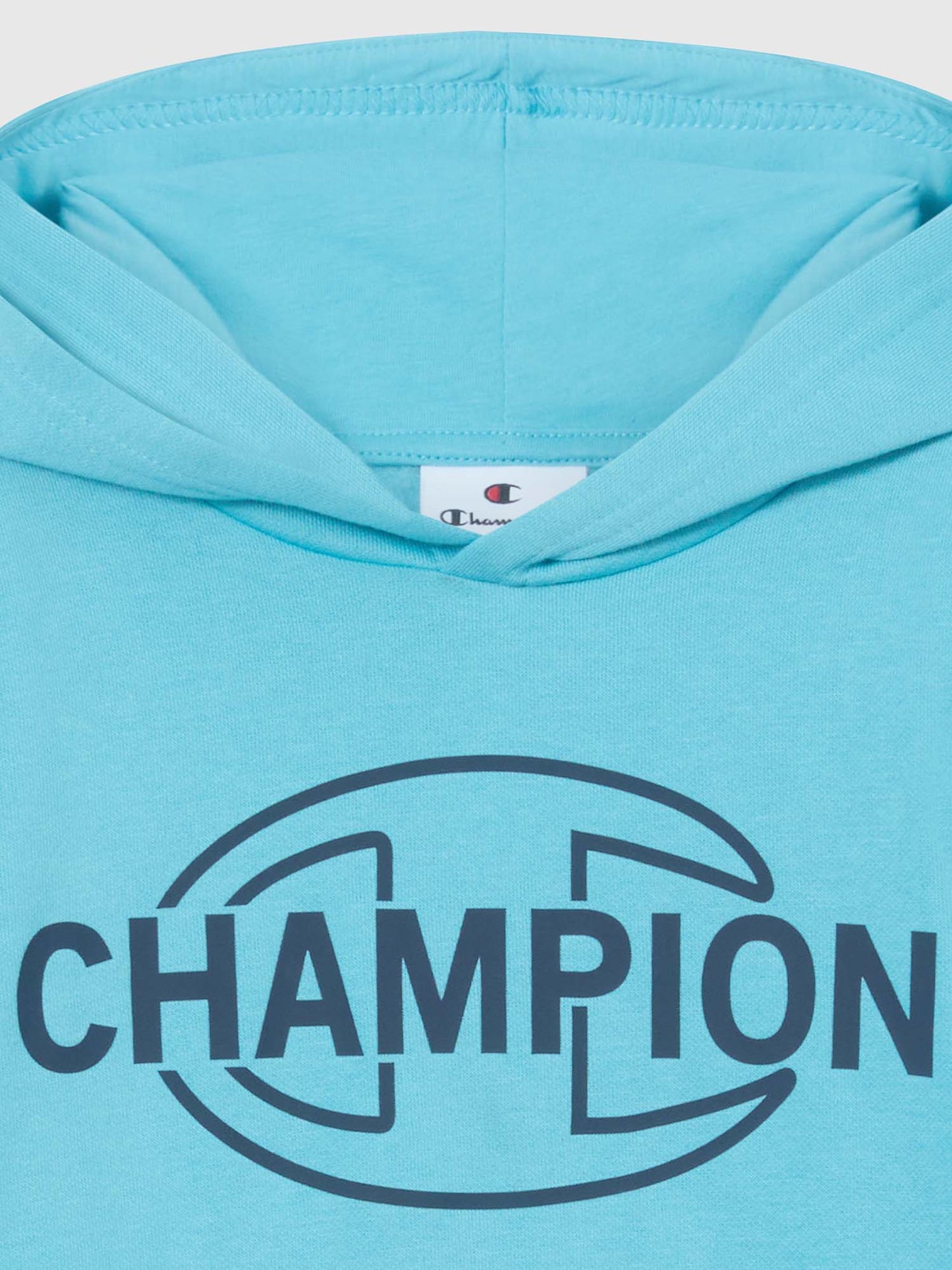 FELPA CON CAPPUCCIO CHAMPION DA BAMBINO CELESTE