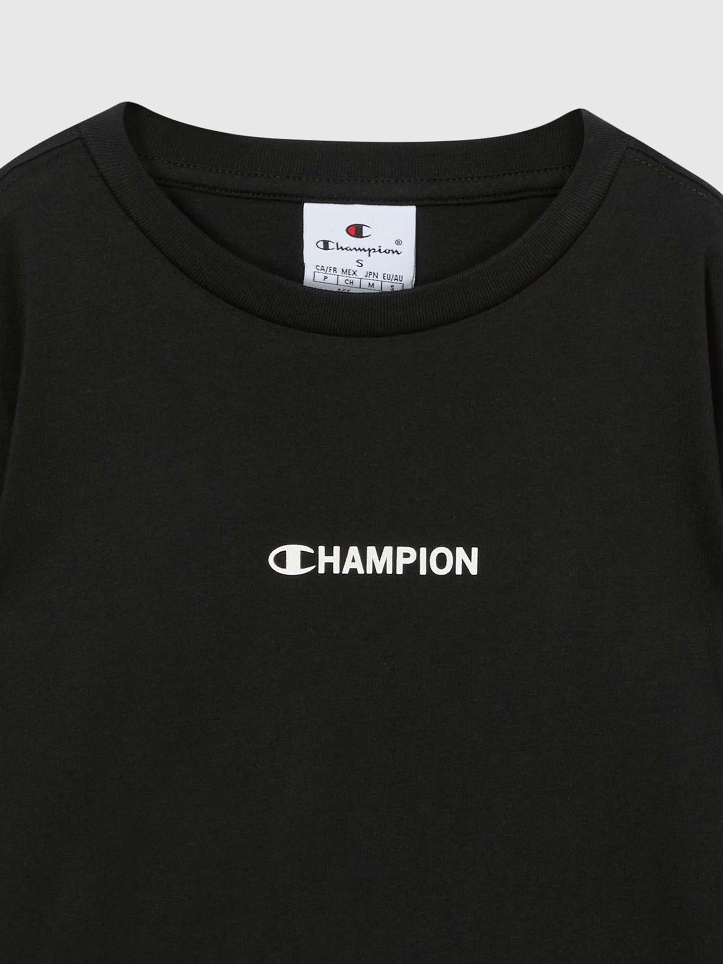 T-SHIRT MANICA CORTA BASIC CHAMPION JUNIOR NERO