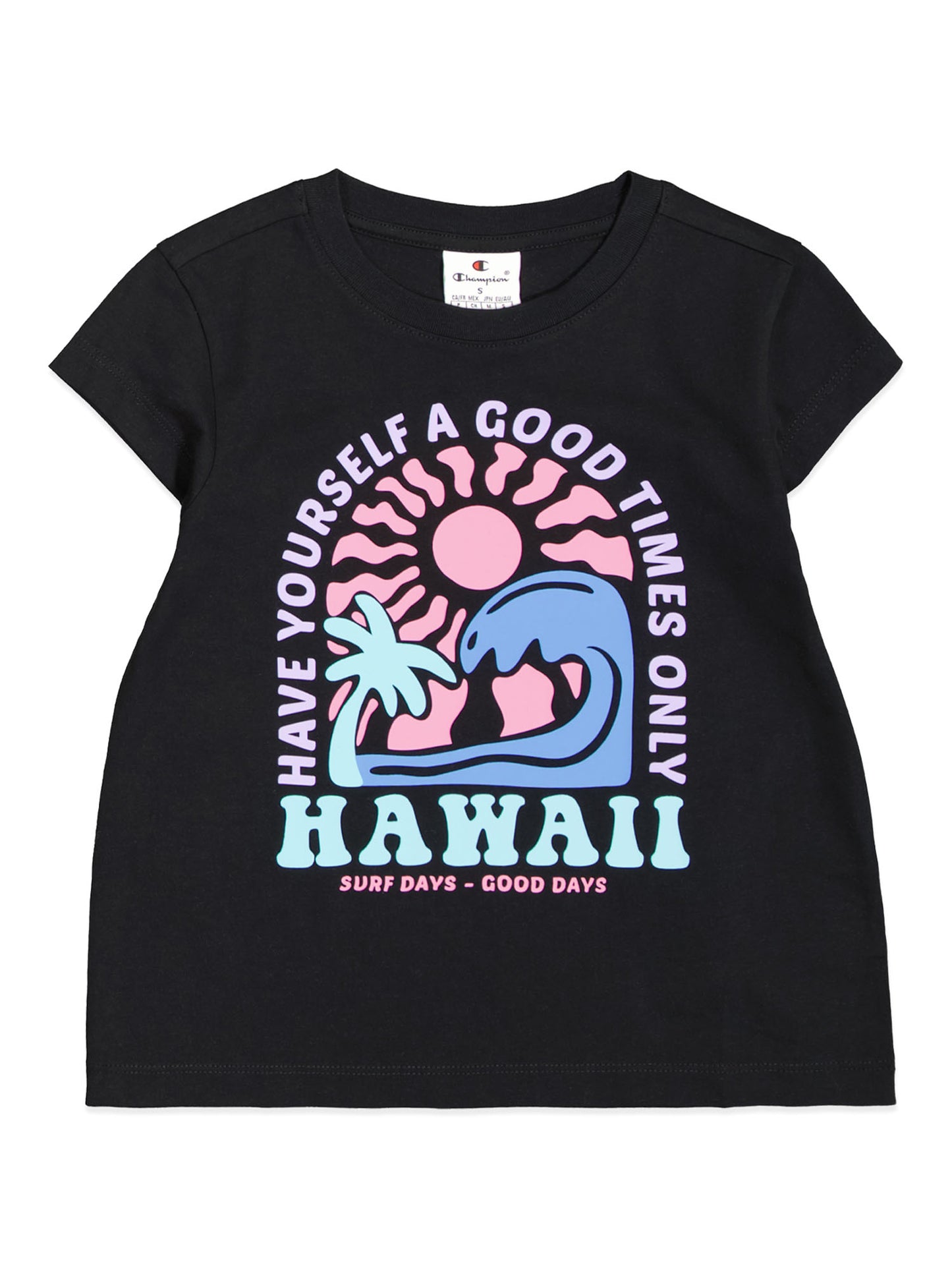 T-SHIRT SUMMER CHAMPION BAMBINA NERO