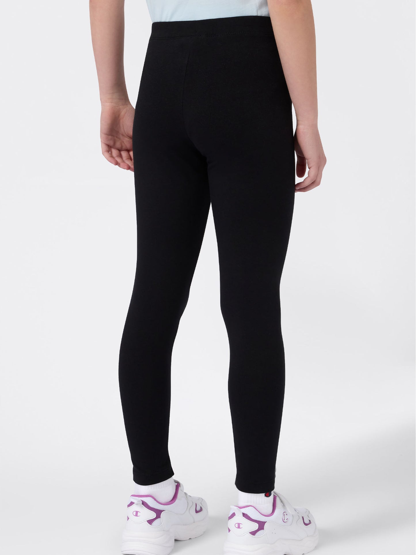 LEGGINGS LOGO CHAMPION DA BAMBINA NERO