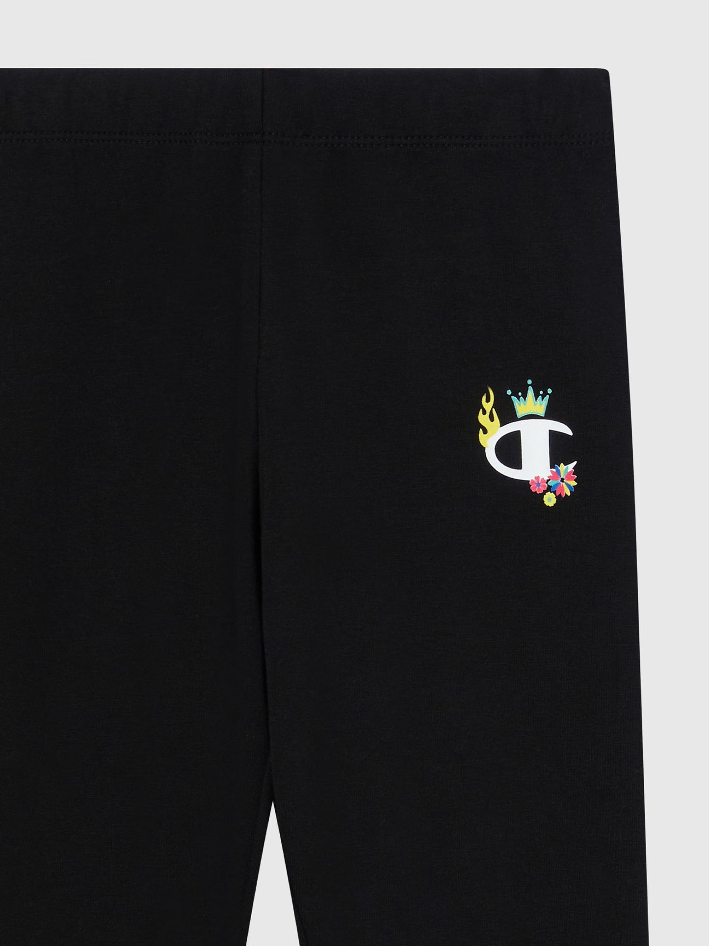 LEGGINGS LOGO CHAMPION DA BAMBINA NERO