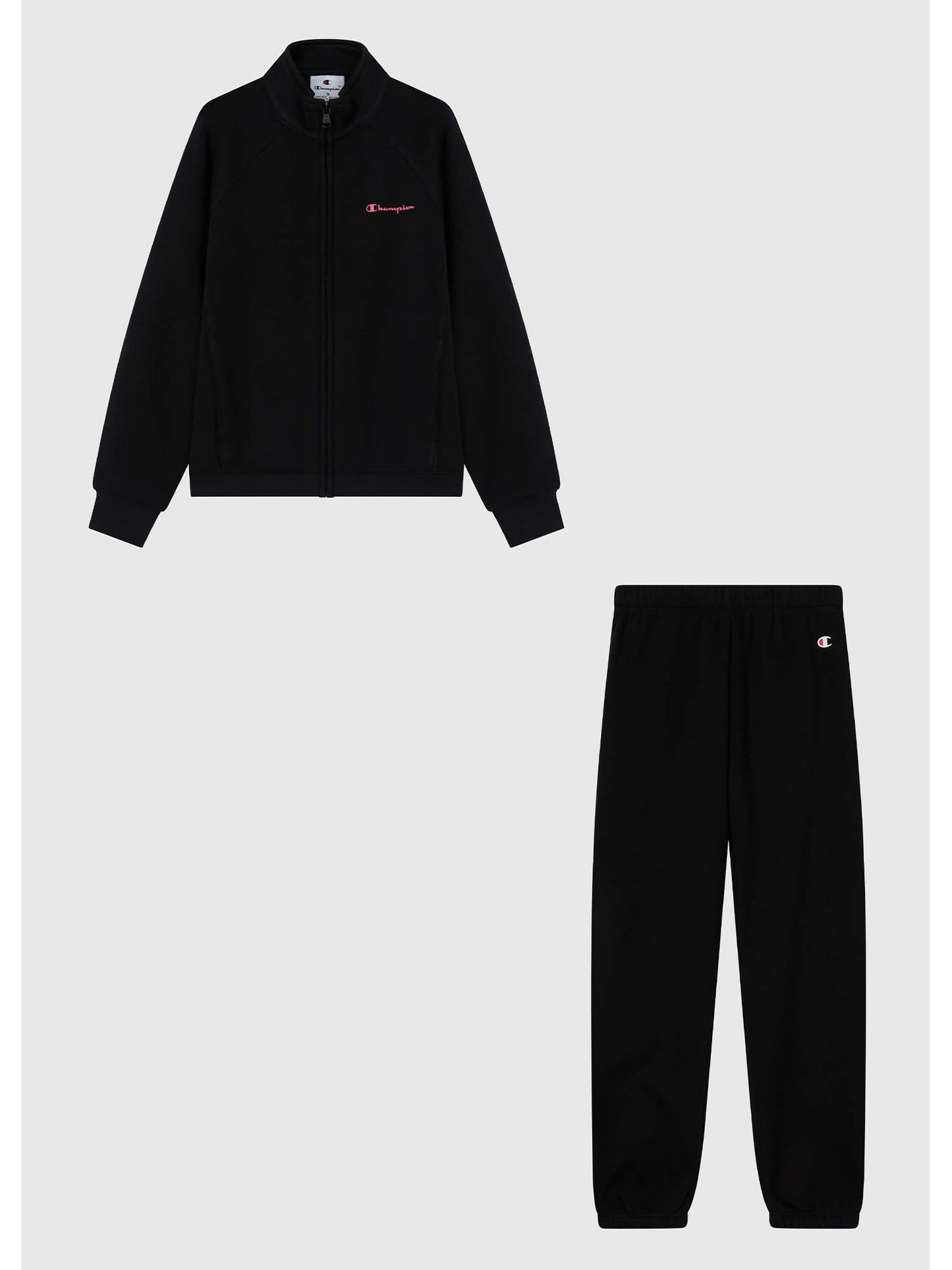 TUTA FULL ZIP CHAMPION DA BAMBINA NERO