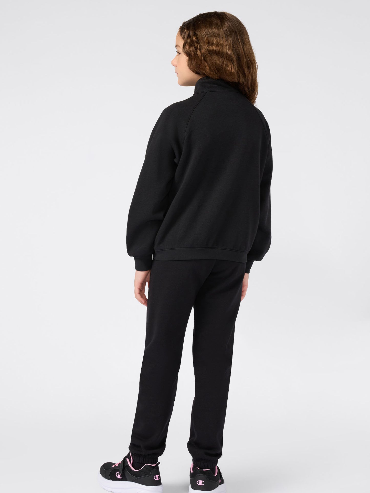 TUTA FULL ZIP CHAMPION DA BAMBINA NERO