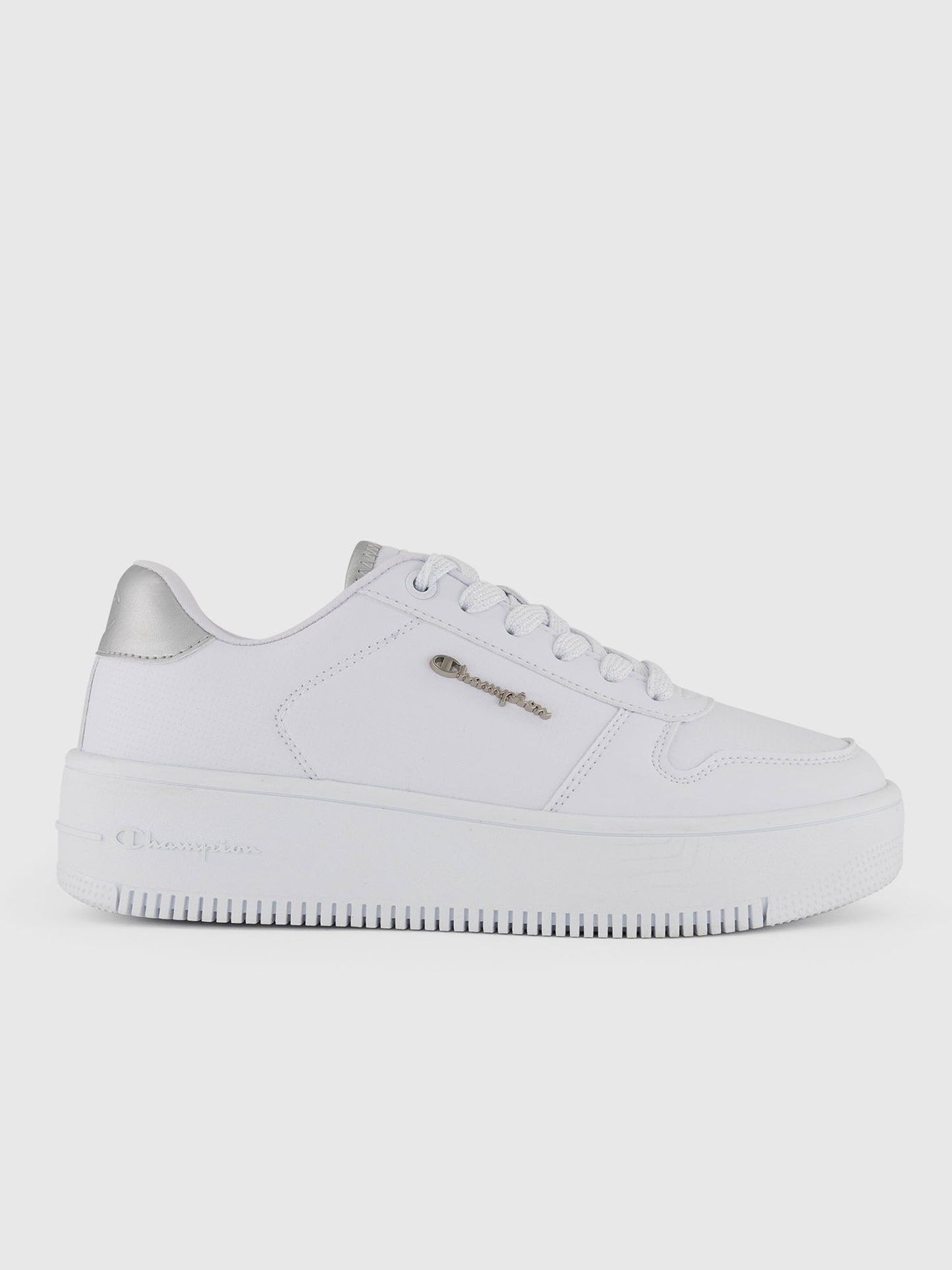 SNEAKERS RD18 PLATFORM CHROMO CHAMPION RAGAZZA BIANCO ARGENTO
