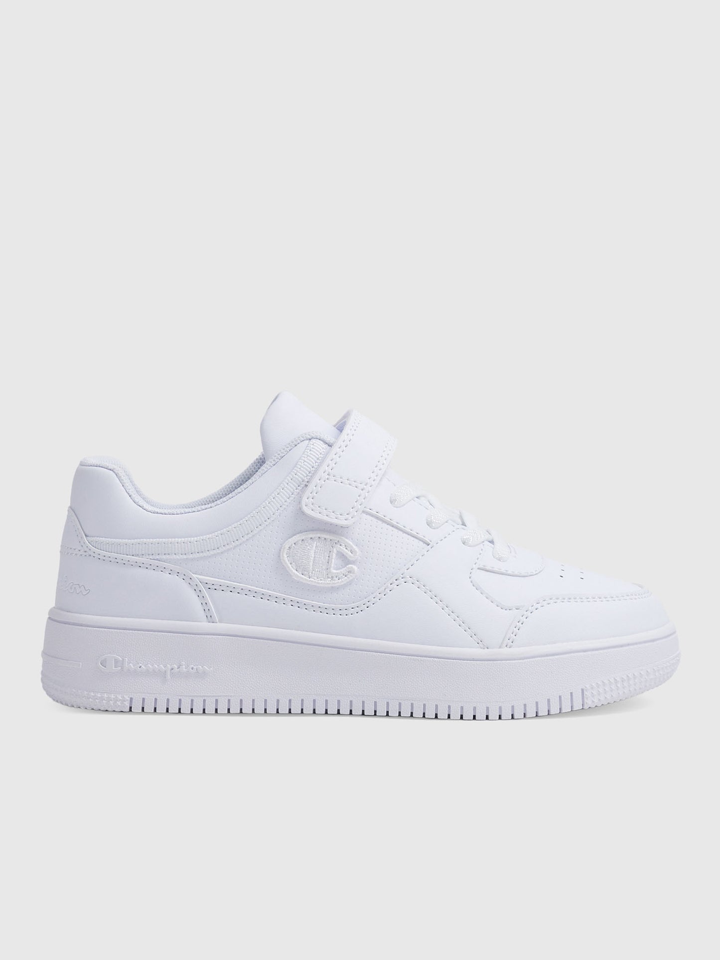 SNEAKERS CON STRAPPO REBOUND LOW CHAMPION BAMBINO UNISEX BIANCO