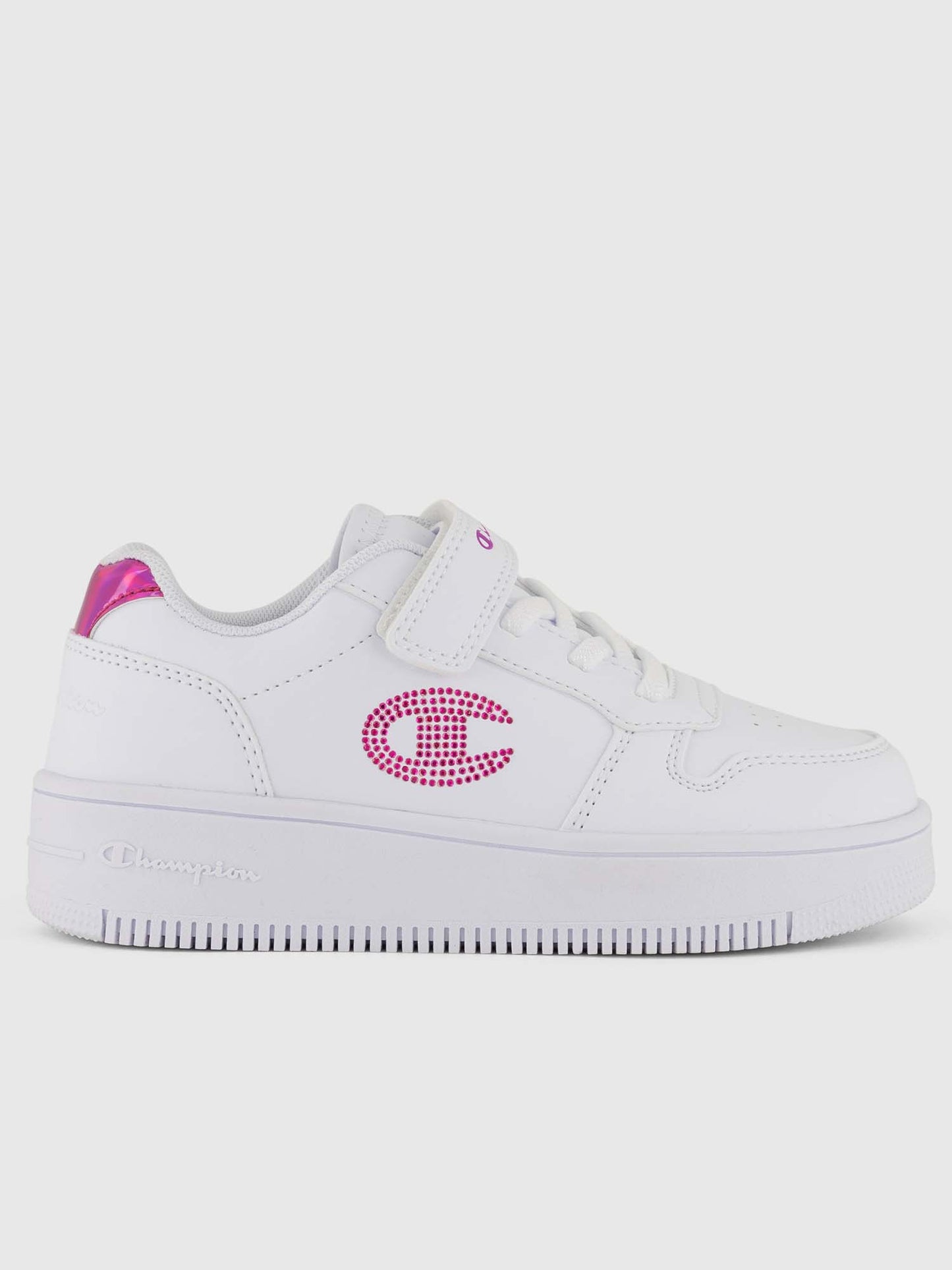 SNEAKERS RD18 PLATFORM CHAMPION BAMBINA BIANCO ROSA
