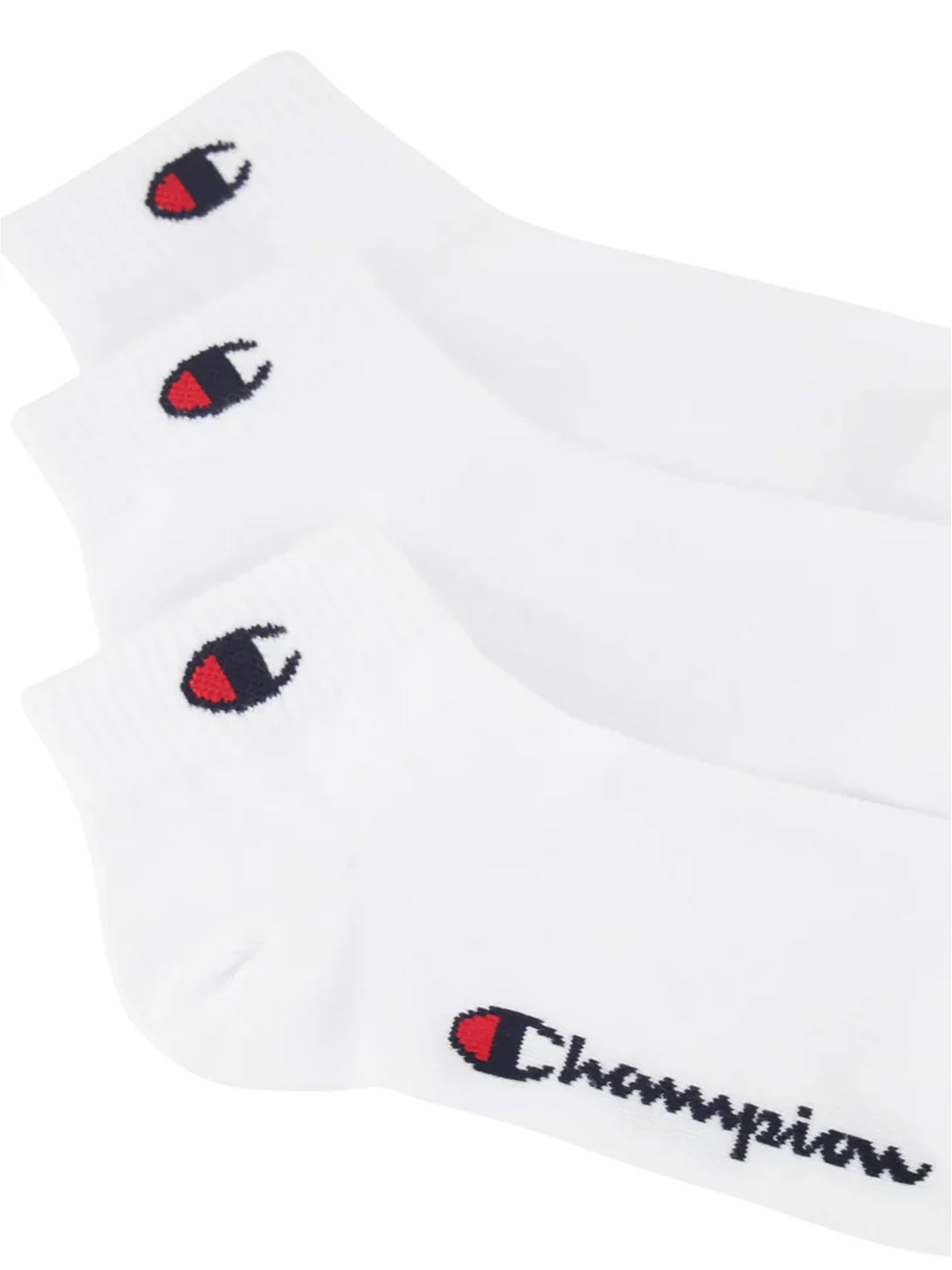Calze sportive Champion da donna in cotone bianco, pack da 3 paia