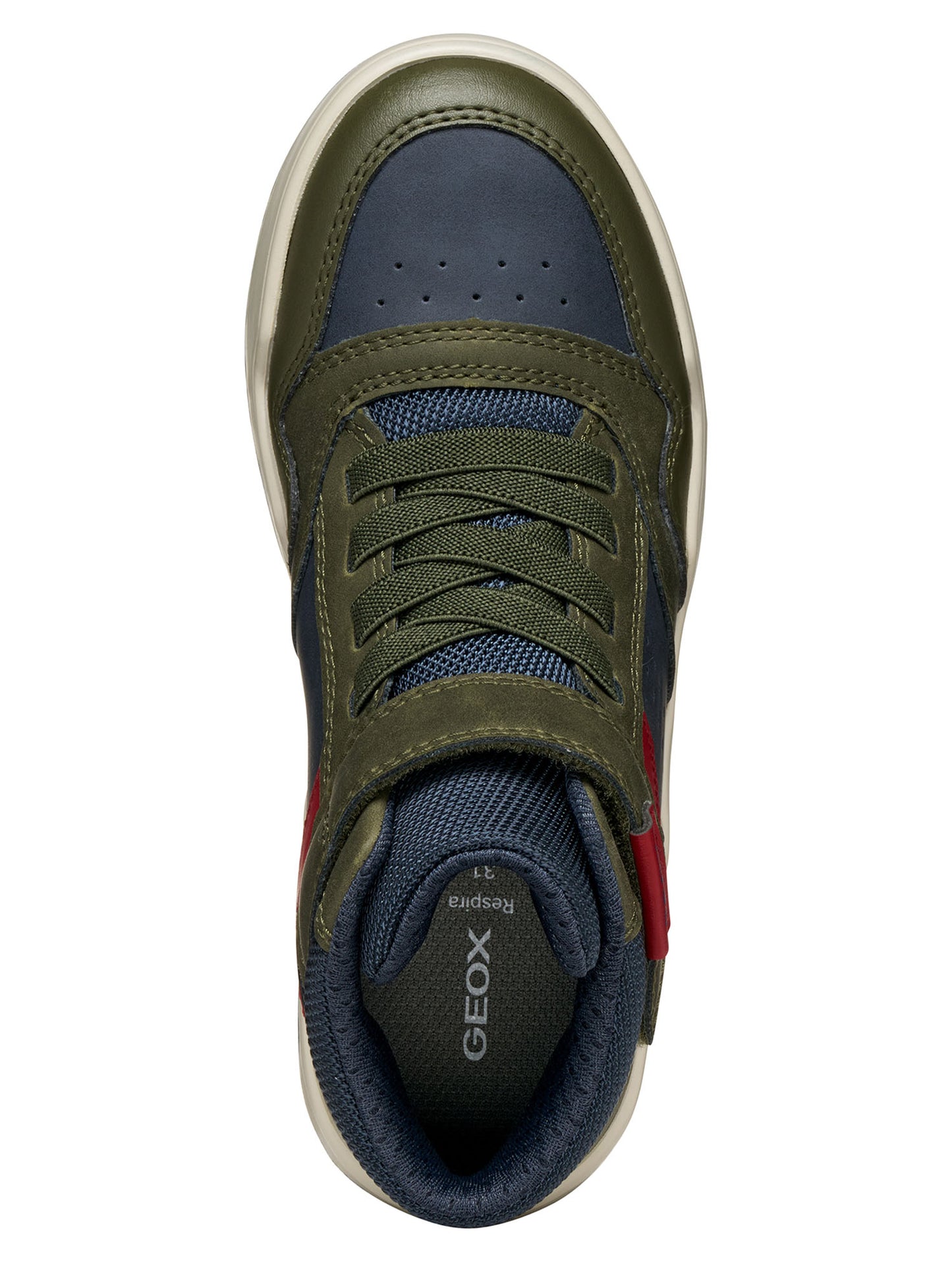 SNEAKERS PERTH ALTE GEOX DA BAMBINO VERDE MILITARE