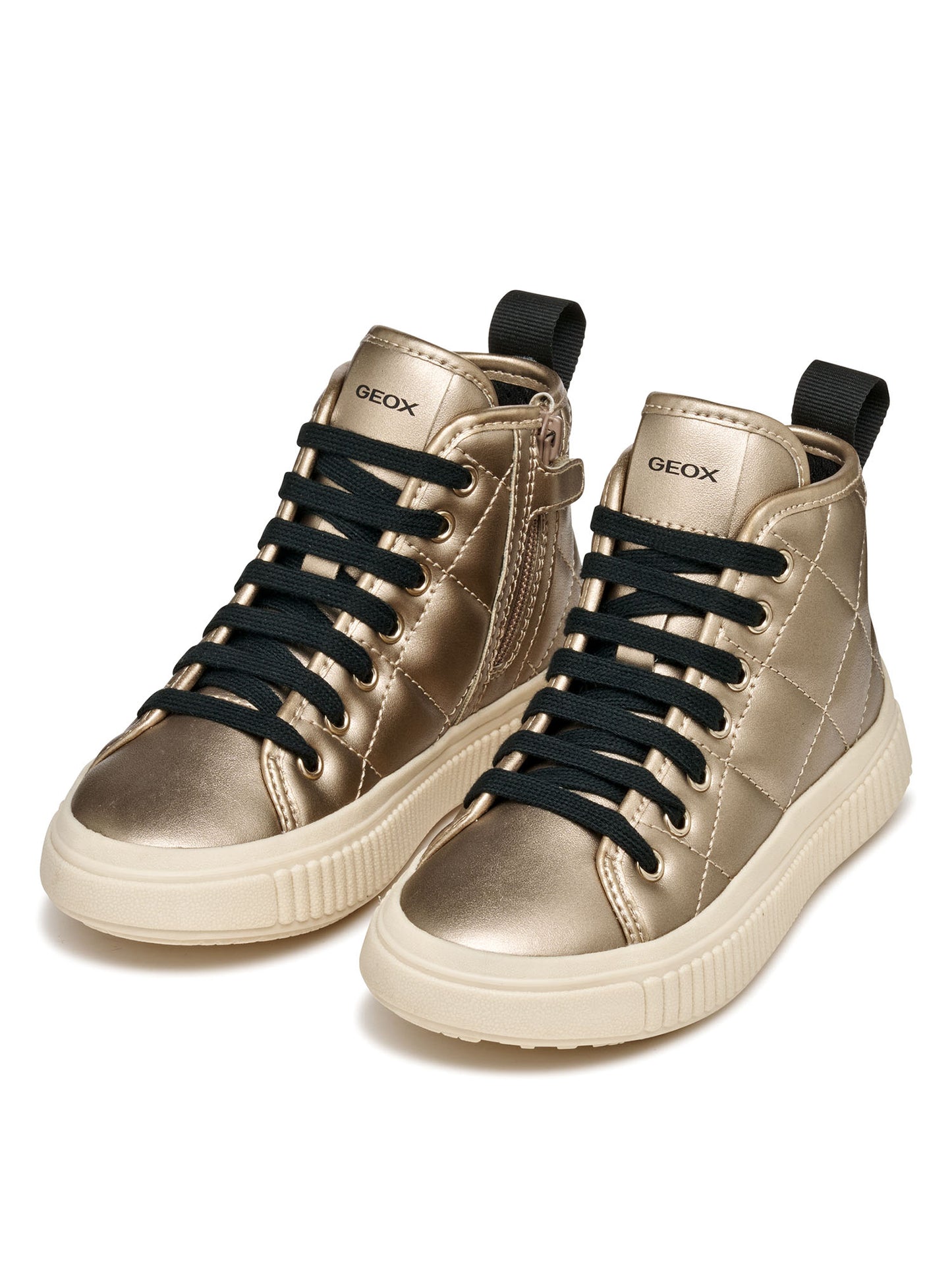 SNEAKERS LAQUINNY GEOX DA BAMBINA PLATINO