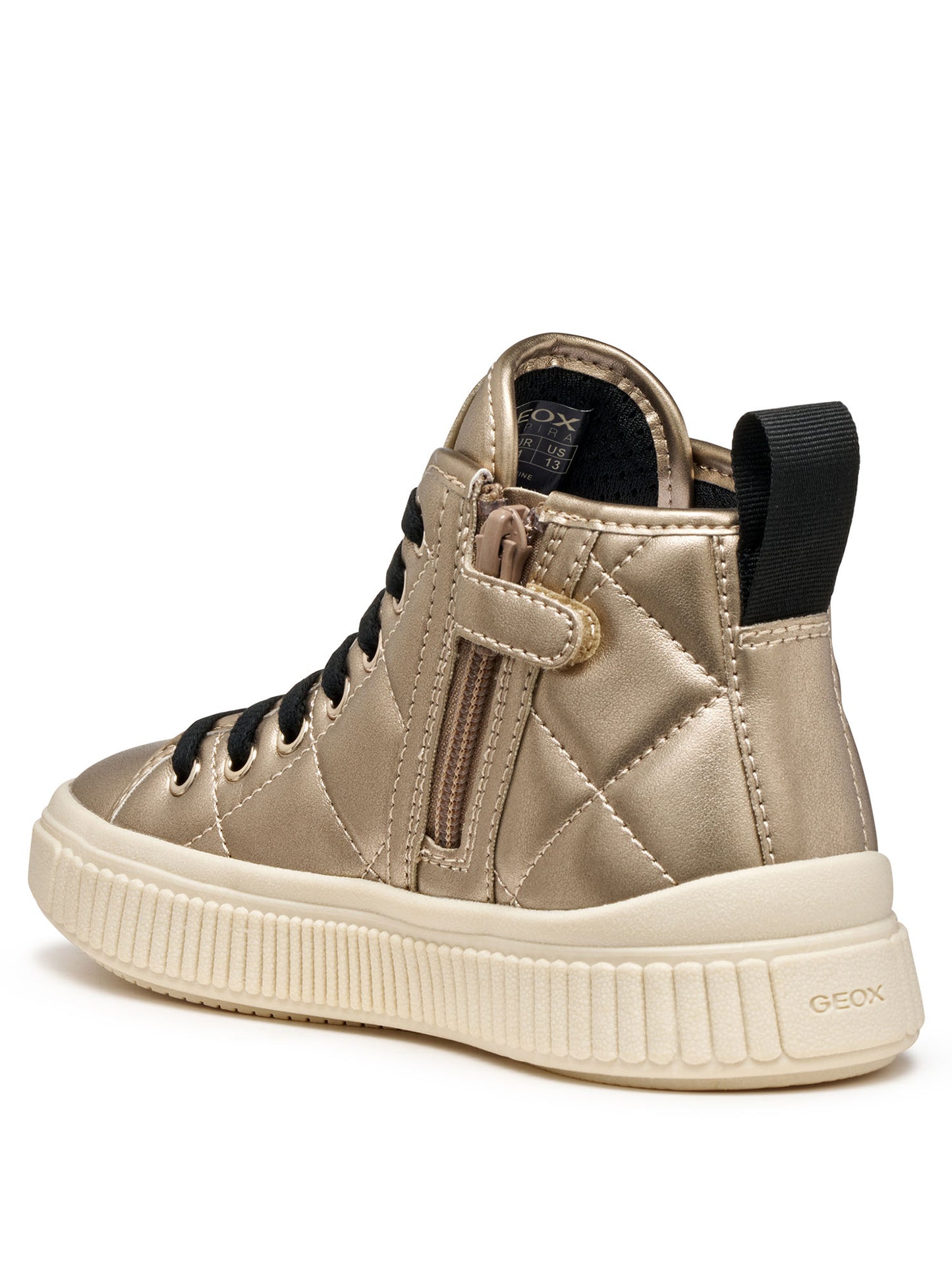 SNEAKERS LAQUINNY GEOX DA BAMBINA PLATINO
