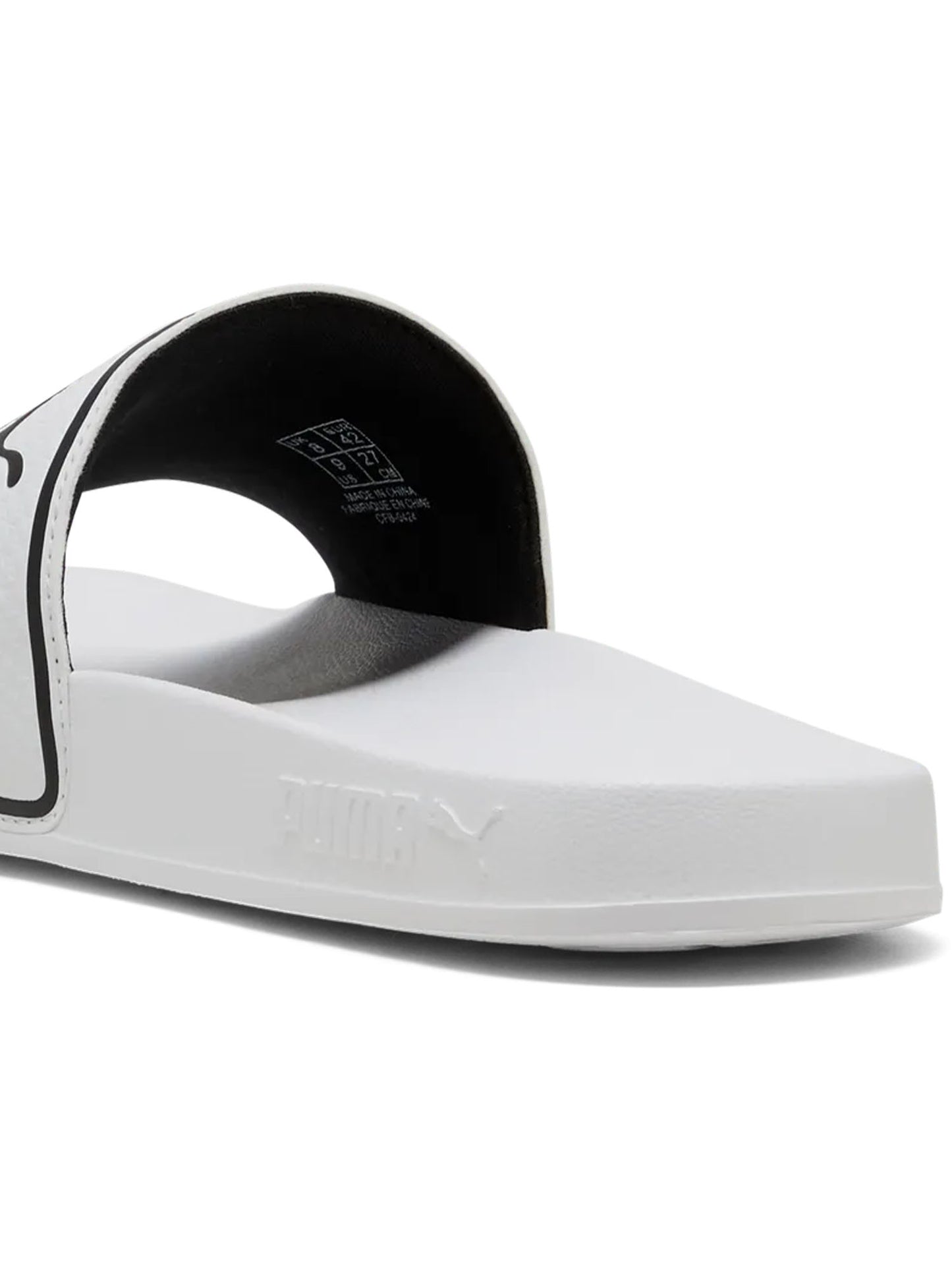 Ciabatte Puma Leadcat 2.0 da uomo in bianco con fascia imbottita