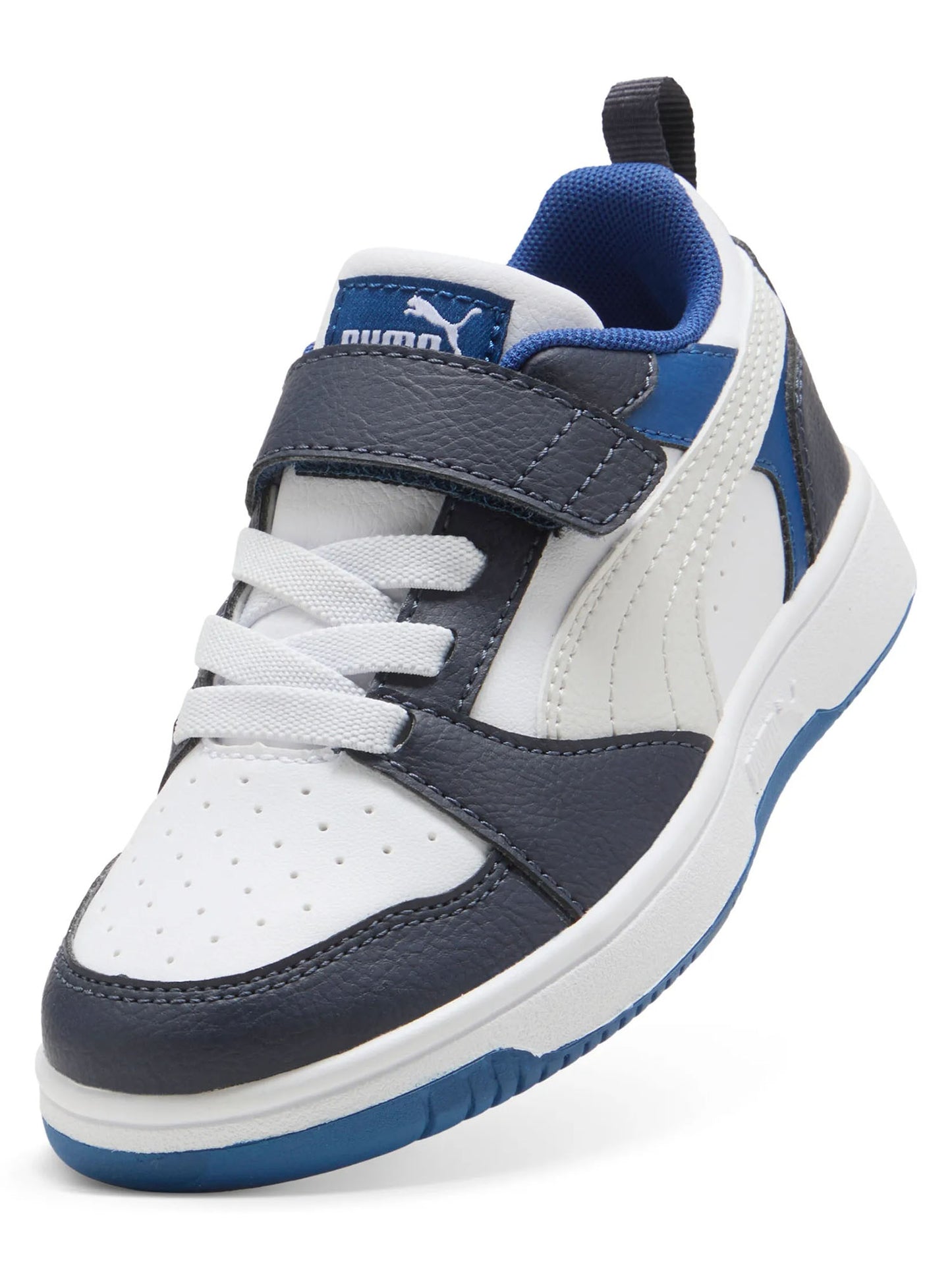SNEAKERS REBOUND V6 LOW PUMA DA BAMBINO BIANCO BLU