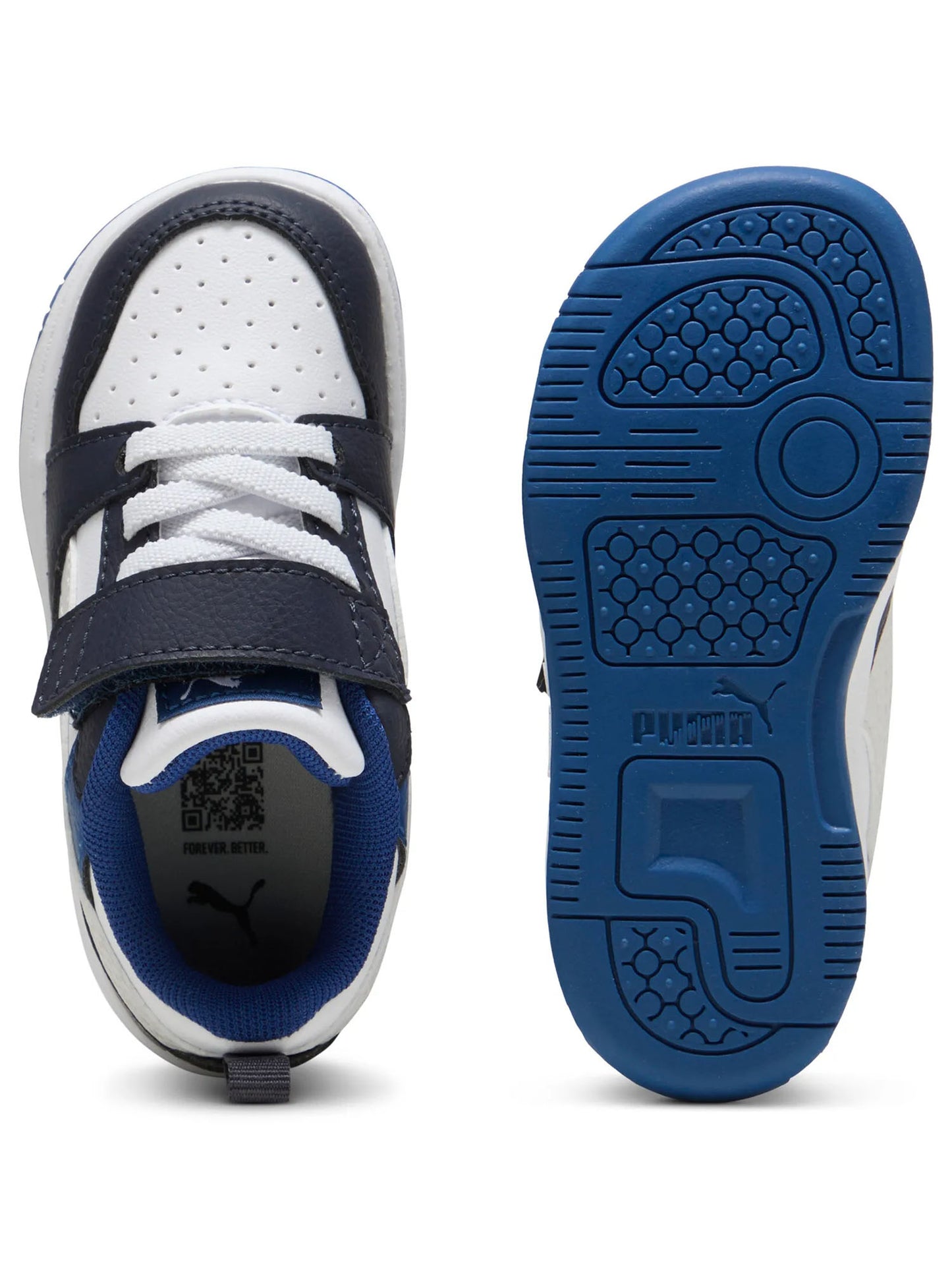 SNEAKERS REBOUND V6 LOW PUMA DA BIMBO BIANCO BLU