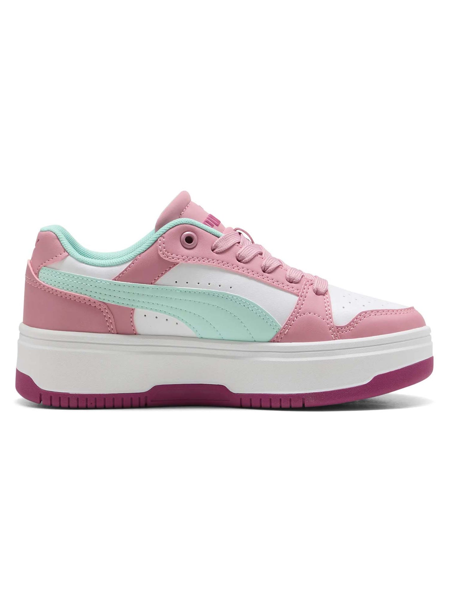 SNEAKERS REBOUND FEMME PUMA DA BAMBINA BIANCO ROSA