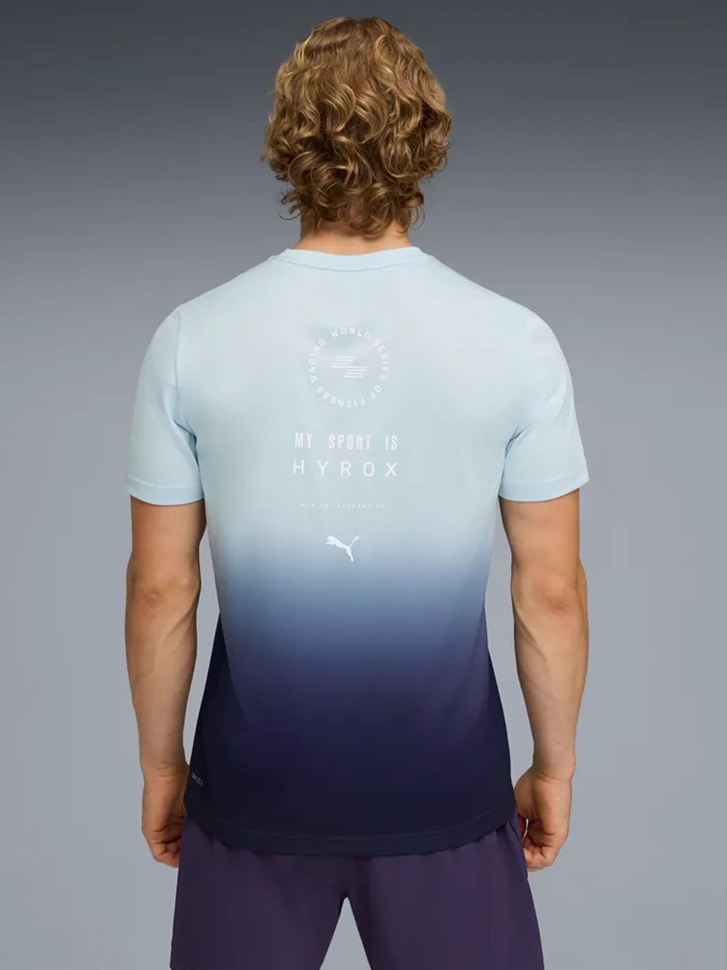 Puma x HYROX, t-shirt tecnica uomo viola in poliestere riciclato