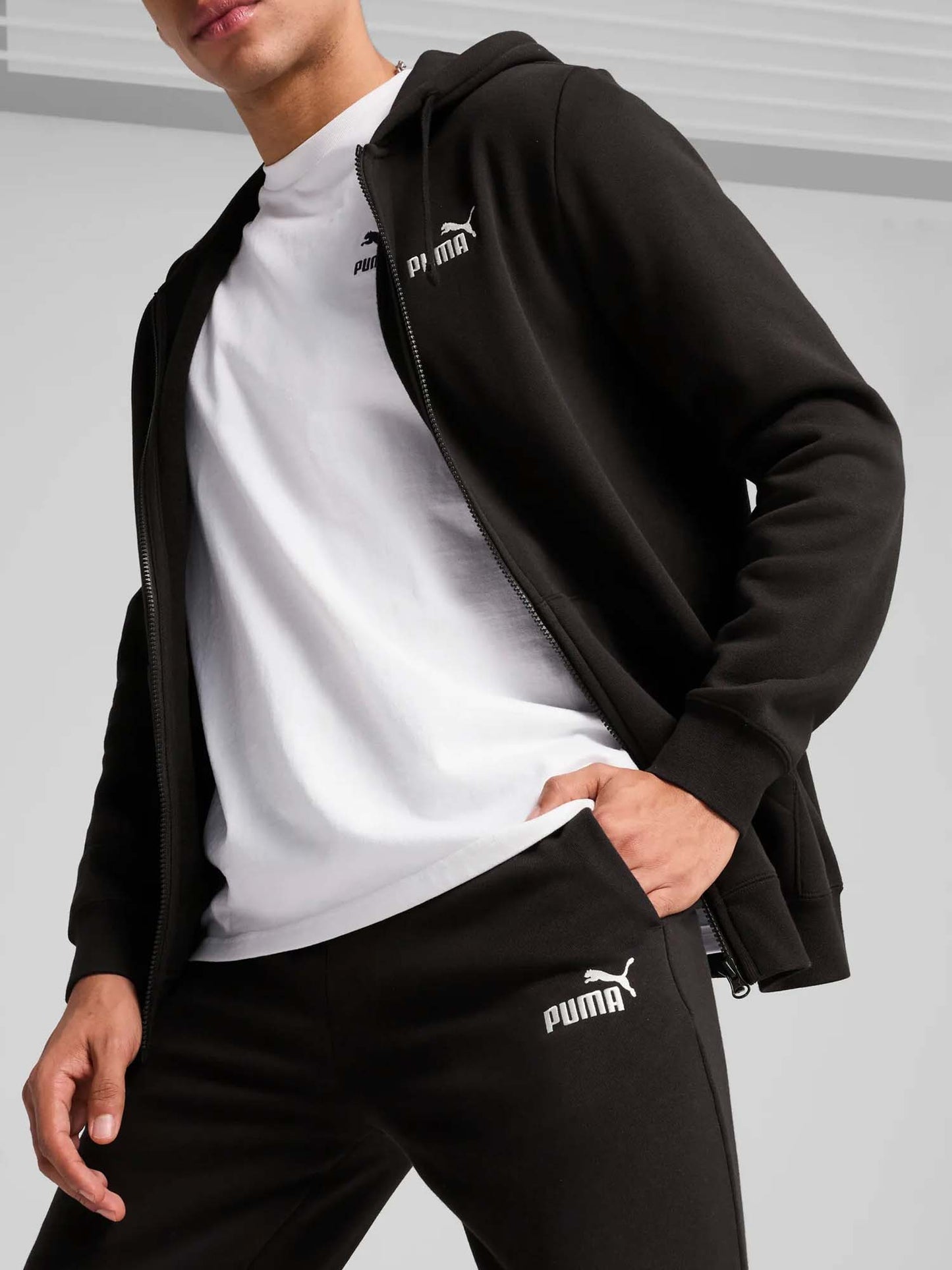 PANTALONE TUTA SLIM FT PUMA DA UOMO NERO