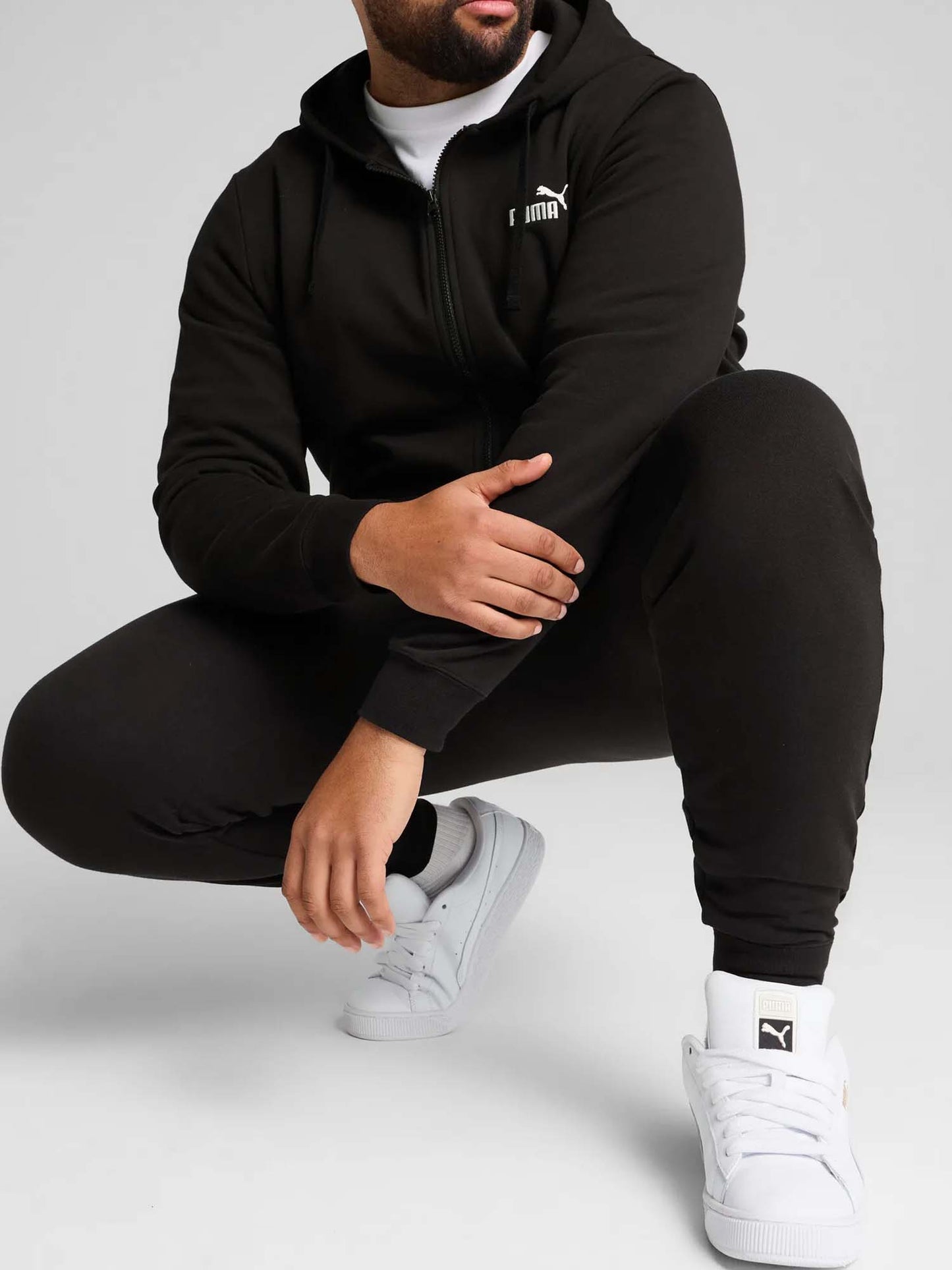 PANTALONE TUTA SLIM FT PUMA DA UOMO NERO
