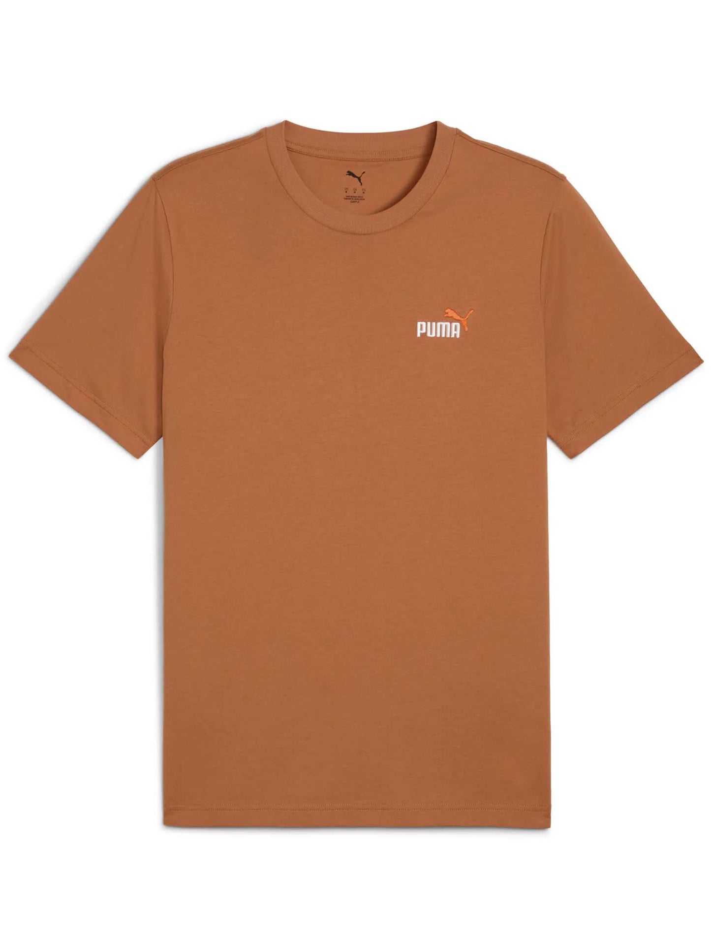 T-SHIRT ESSENTIALS CON LOGO BICOLORE PUMA DA UOMO CARAMELLO