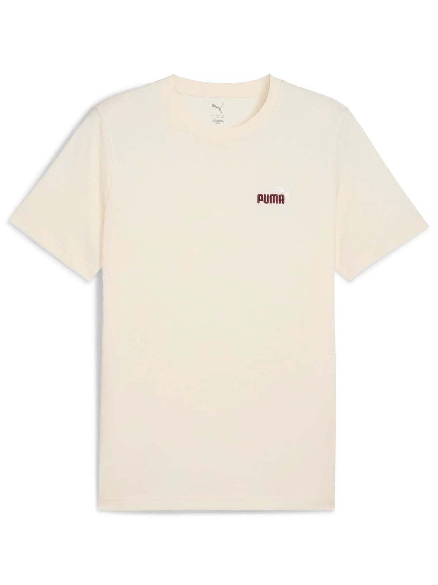 T-SHIRT ESSENTIALS CON LOGO BICOLORE PUMA DA UOMO PANNA