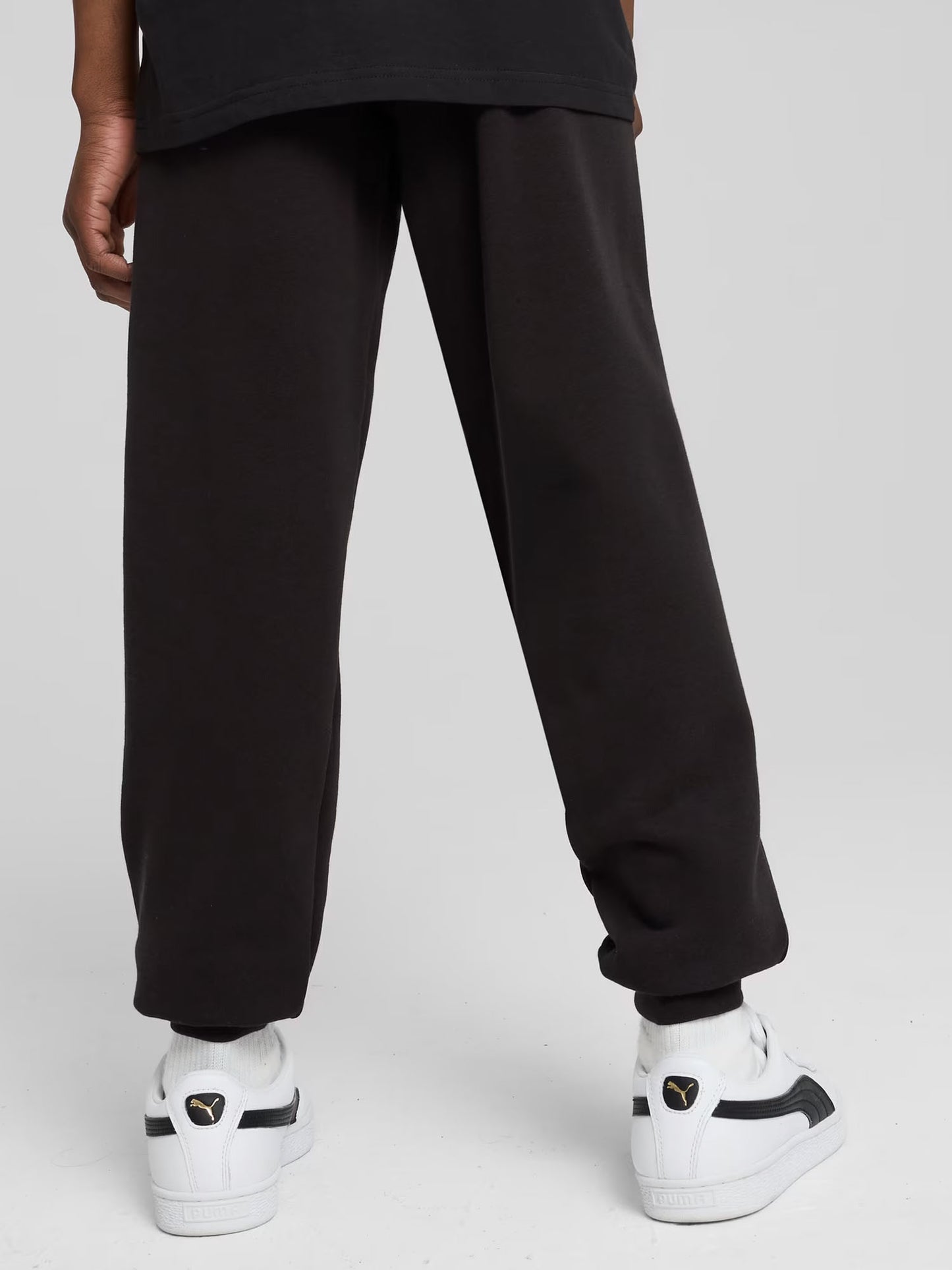Pantaloni Puma Ess No.1 Logo in cotone nero per bambino