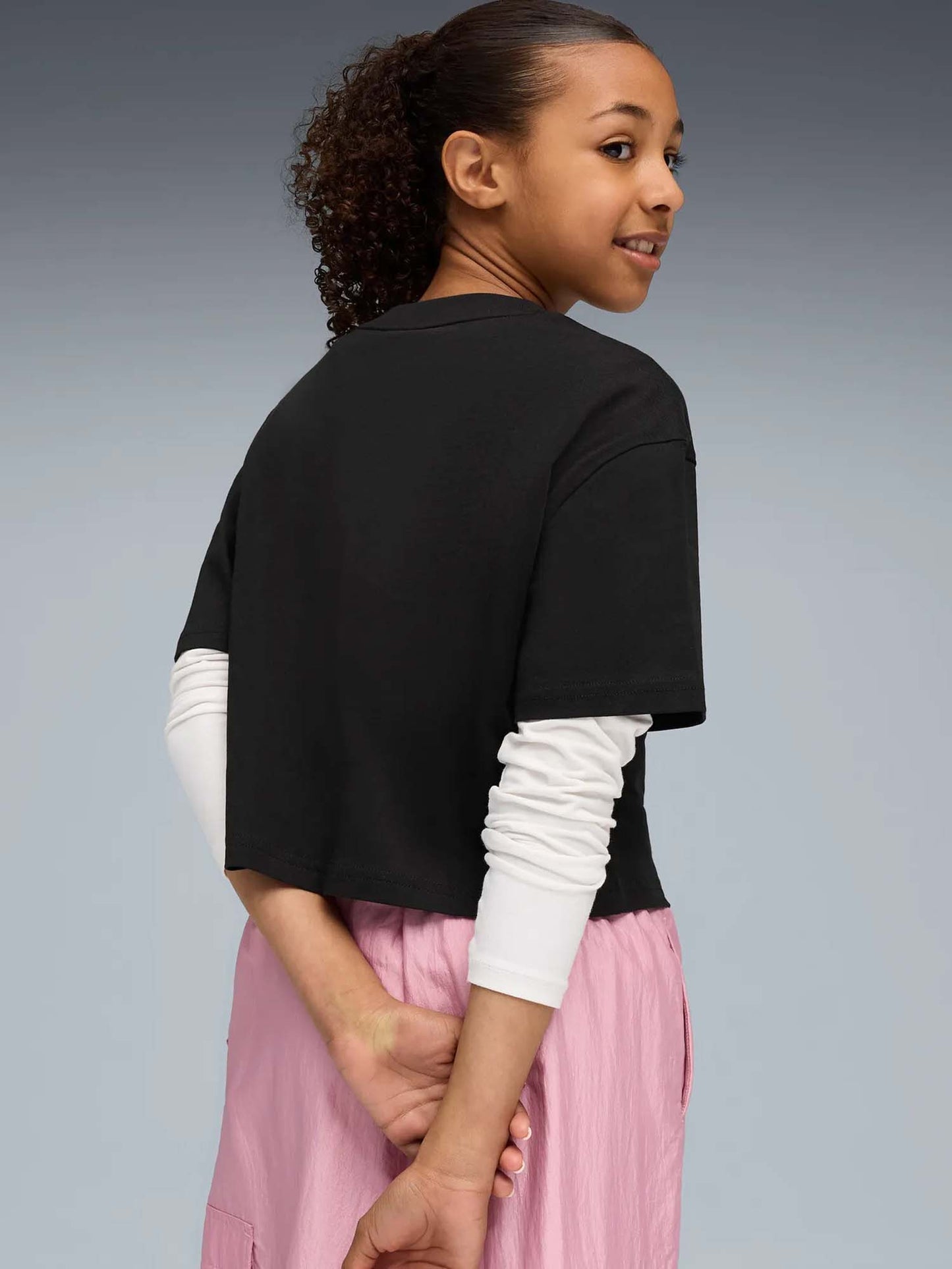 T-SHIRT PUMA DA BAMBINA NERO