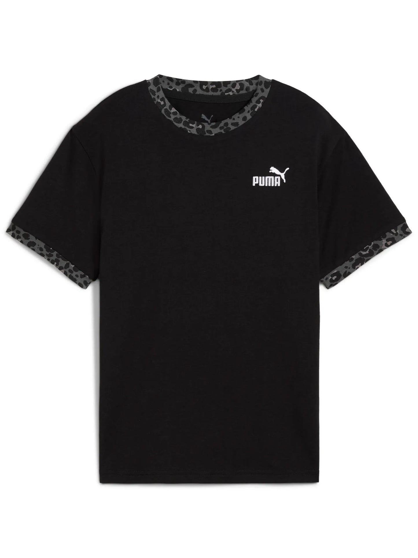 T-SHIRT GIROCOLLO PUMA DA BAMBINA NERO