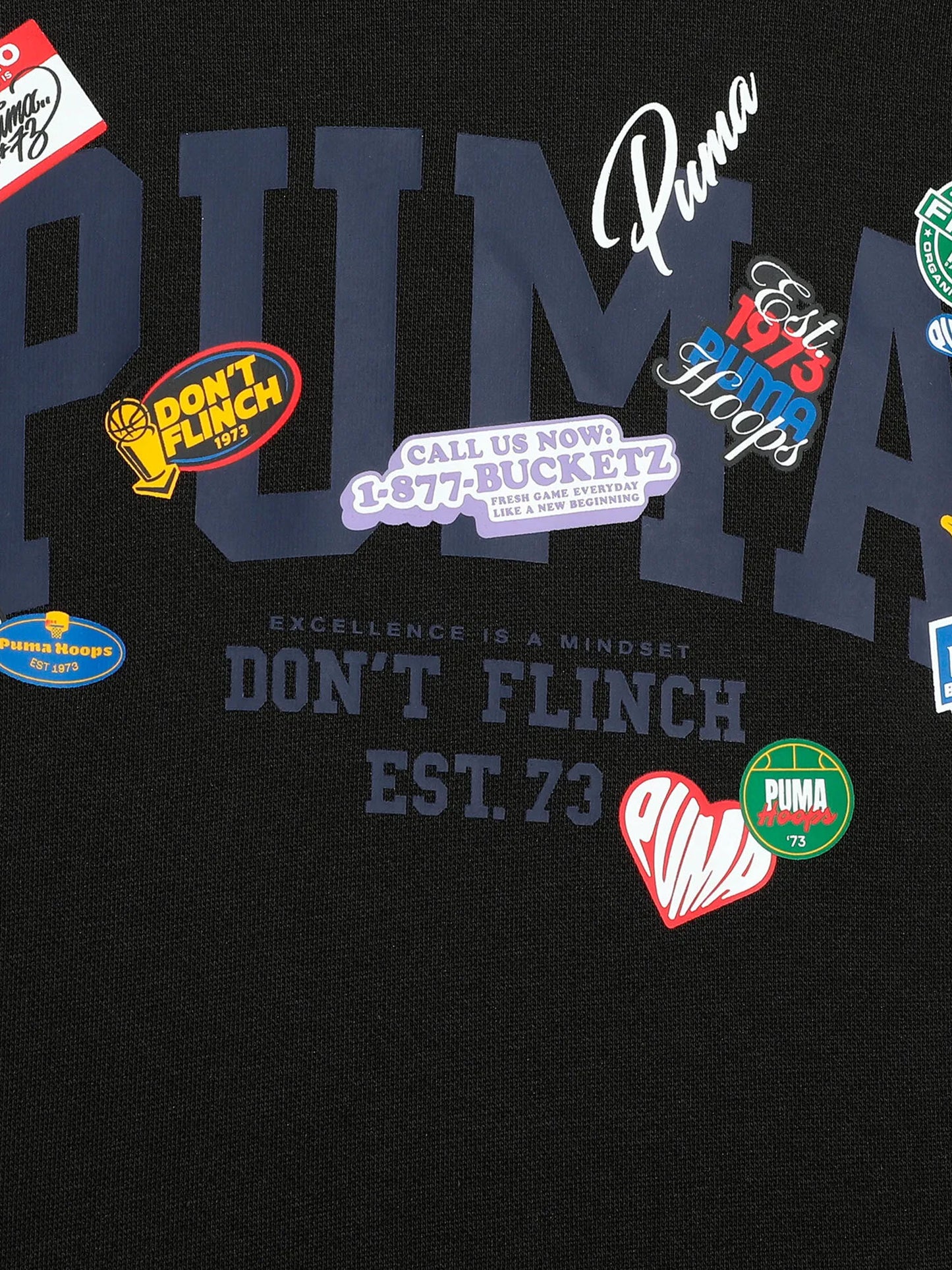 FELPA CON CAPPUCCIO PUMA JUNIOR NERO