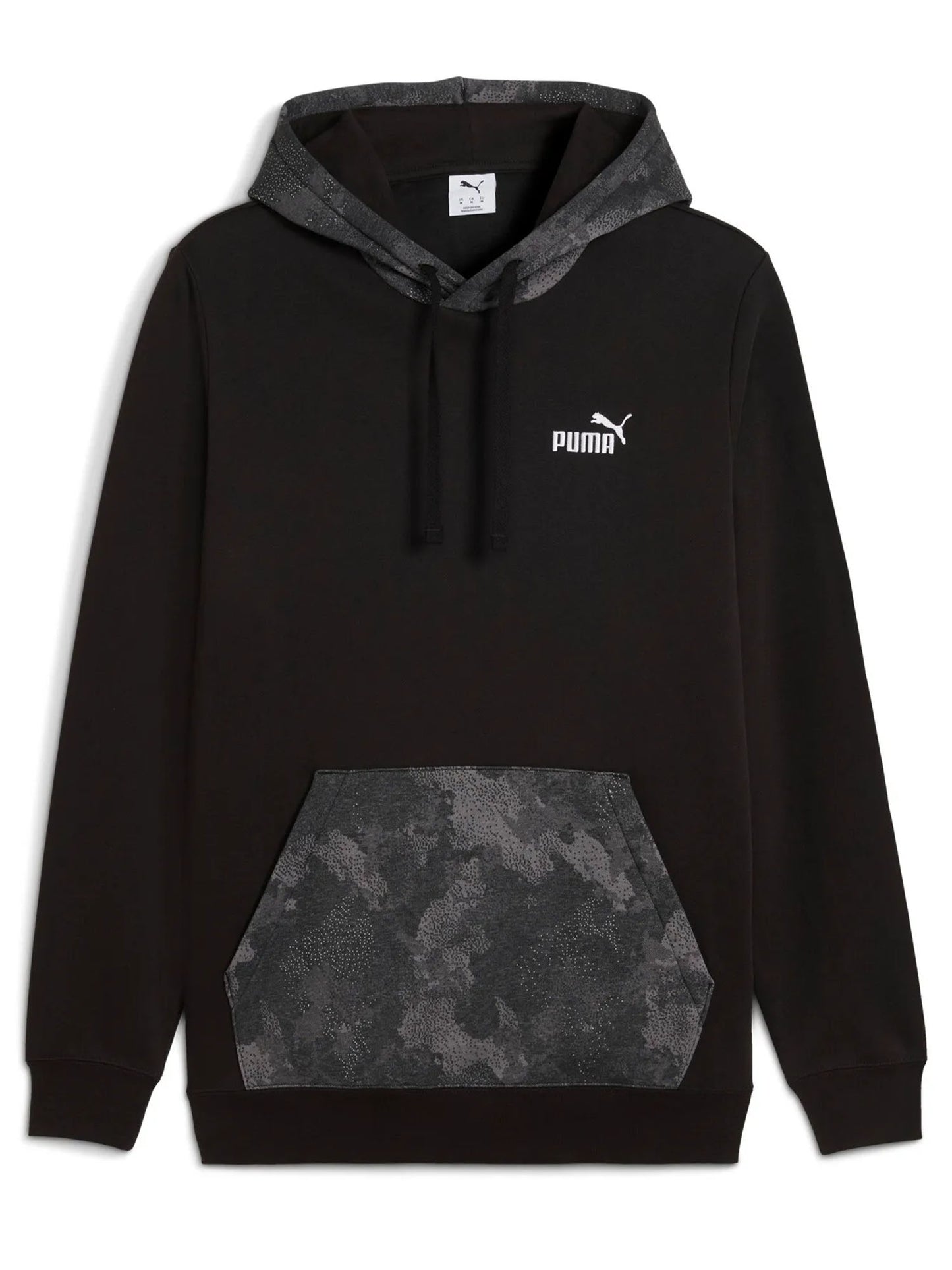 FELPA CON CAPPUCCIO ESSENTIAL PUMA DA UOMO NERO