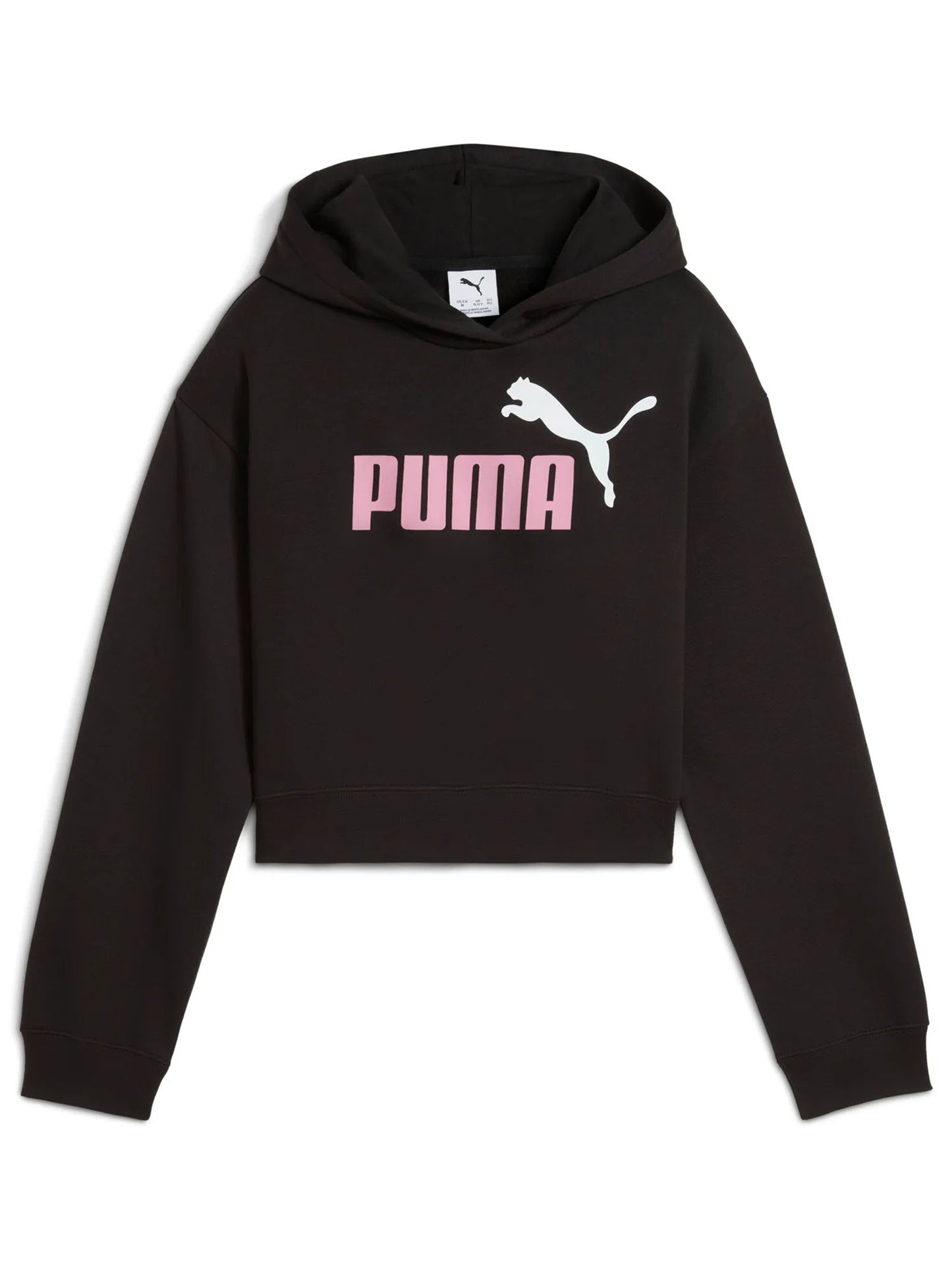 FELPA CON CAPPUCCIO PUMA DA BAMBINA NERO