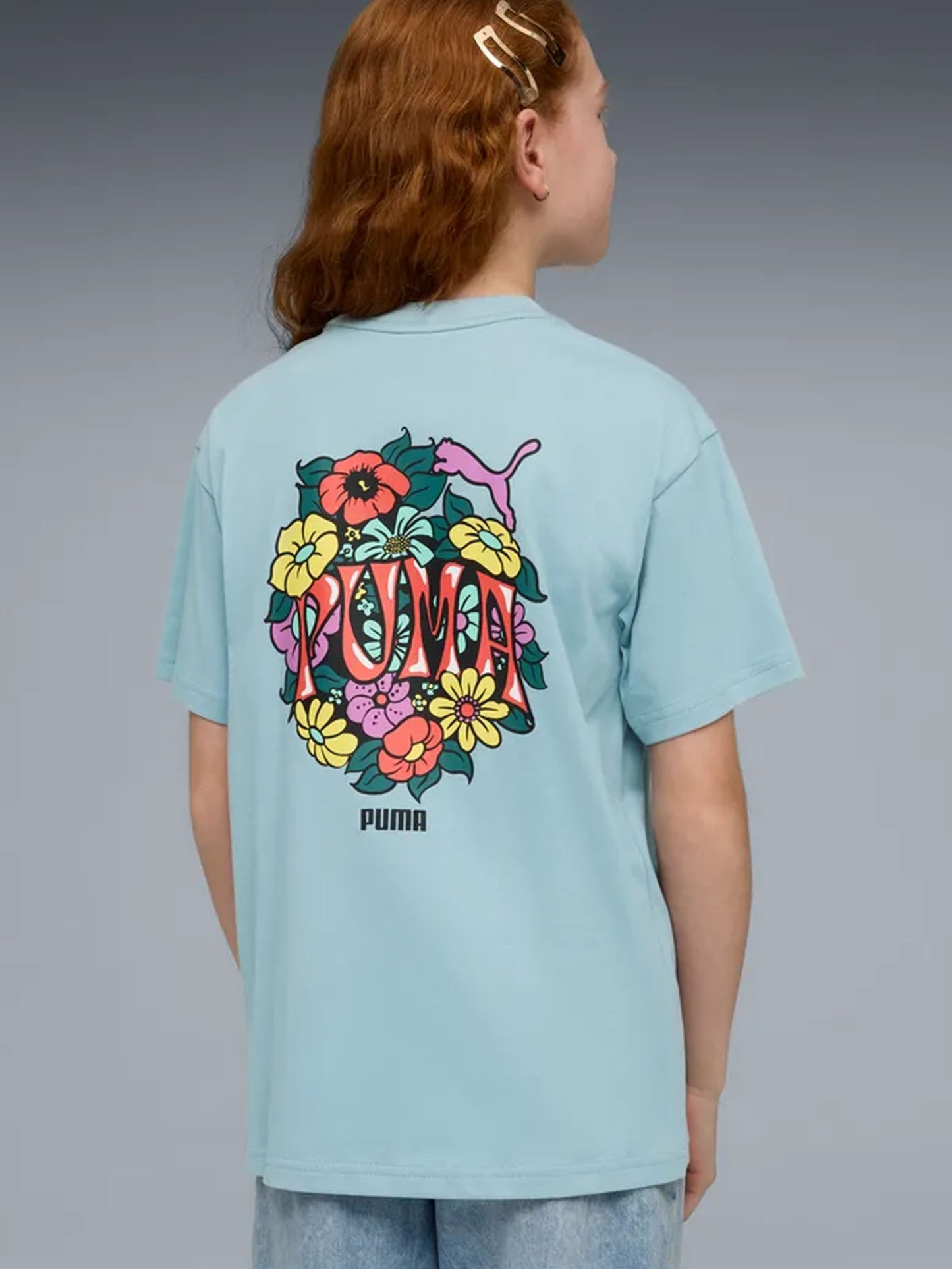 Puma Mid 90s, t-shirt bimbo/a azzurra dallo stile casual