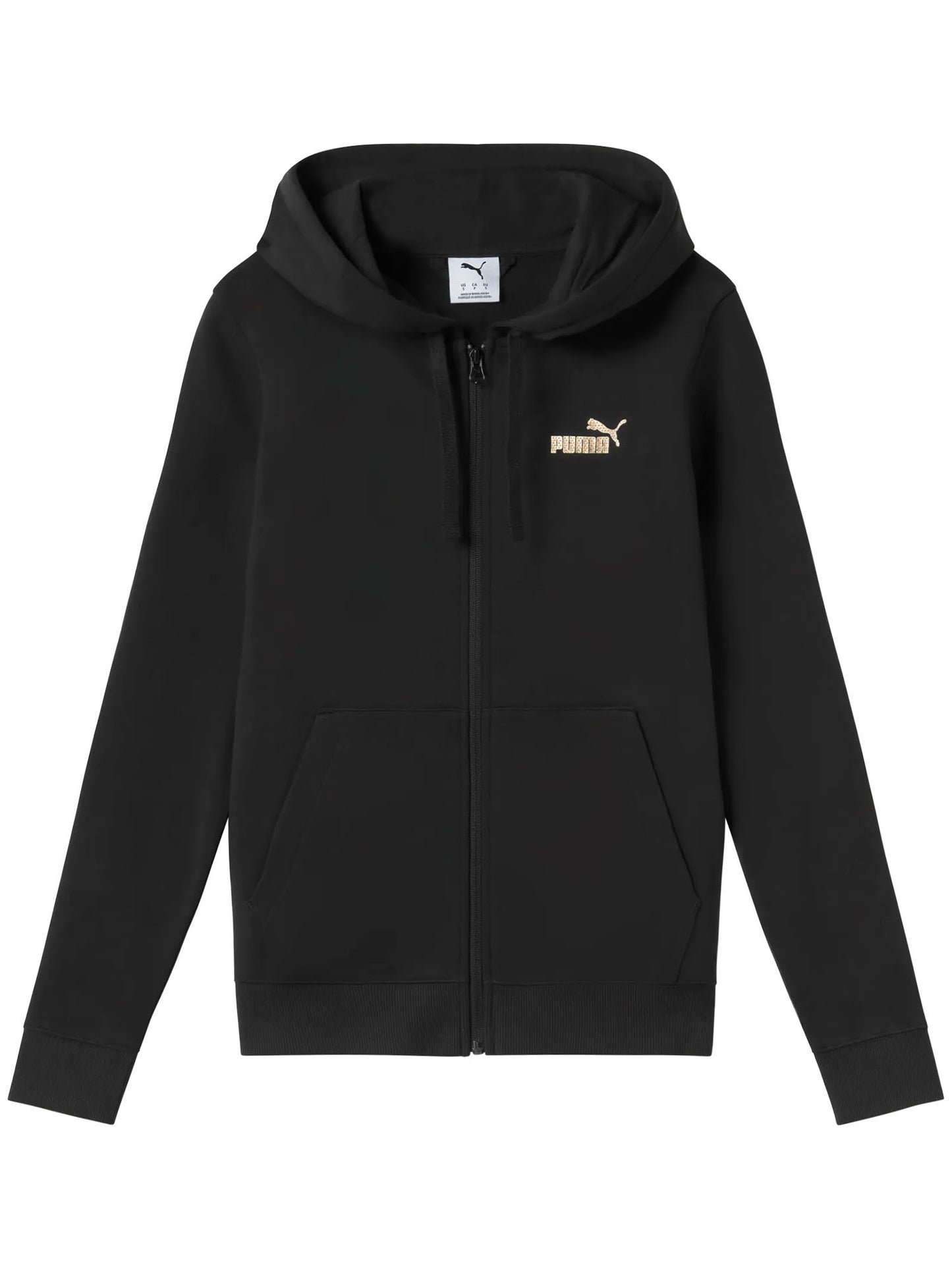 FELPA SPORTIVA CON CAPPUCCIO PUMA DA DONNA NERO