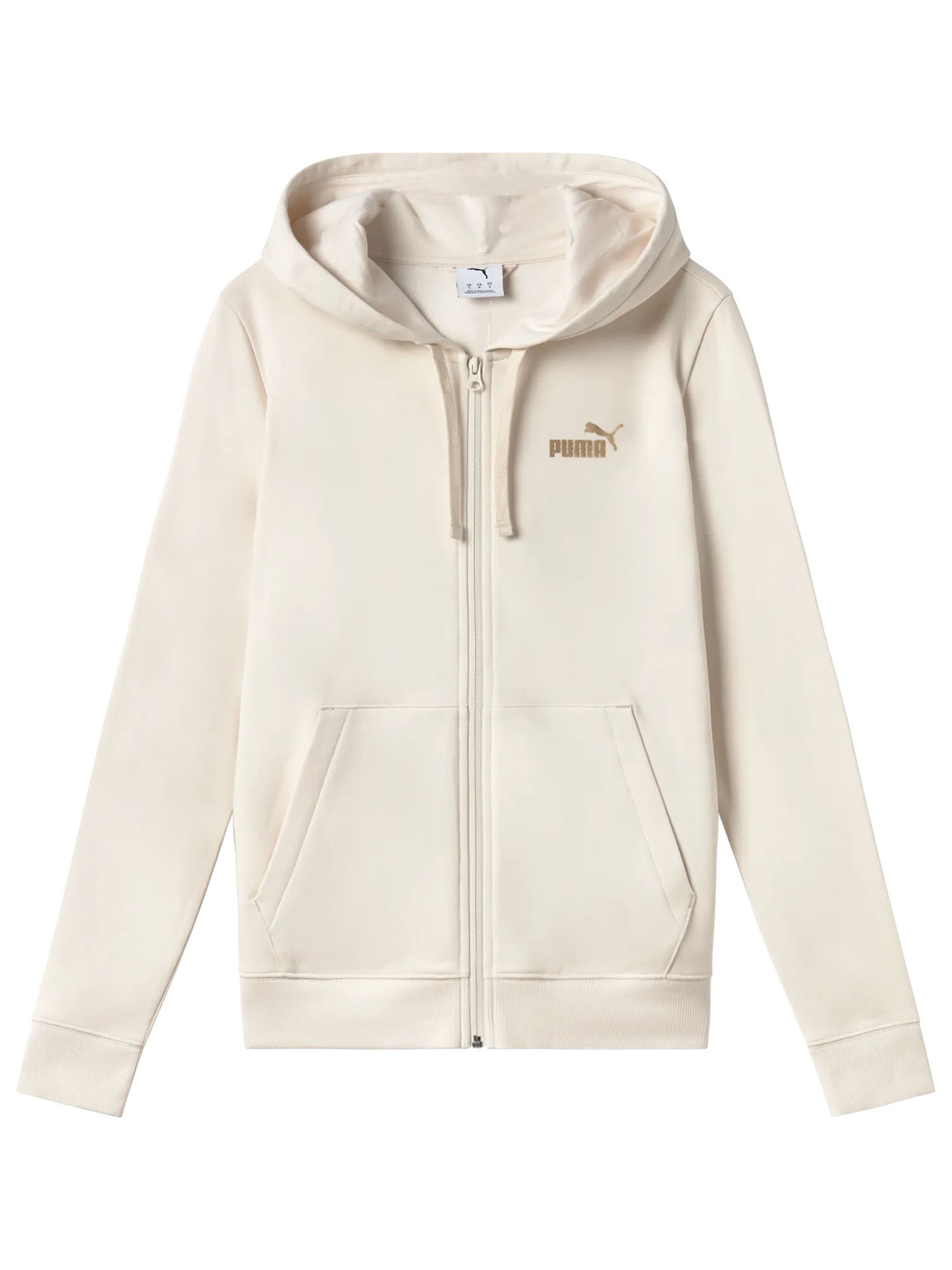 FELPA SPORTIVA CON CAPPUCCIO PUMA DA DONNA PANNA