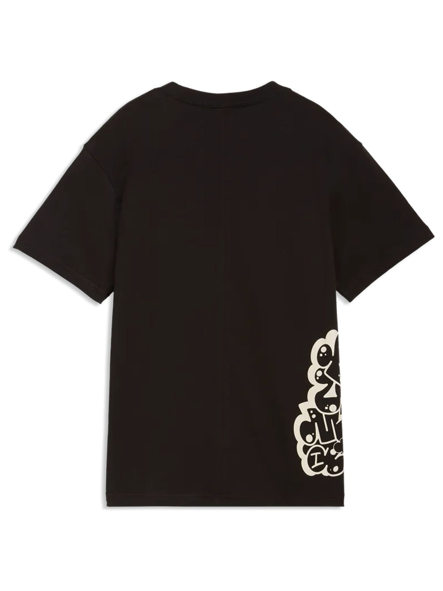 T-shirt bimbo/a Puma Essentials No. 1 in cotone nero