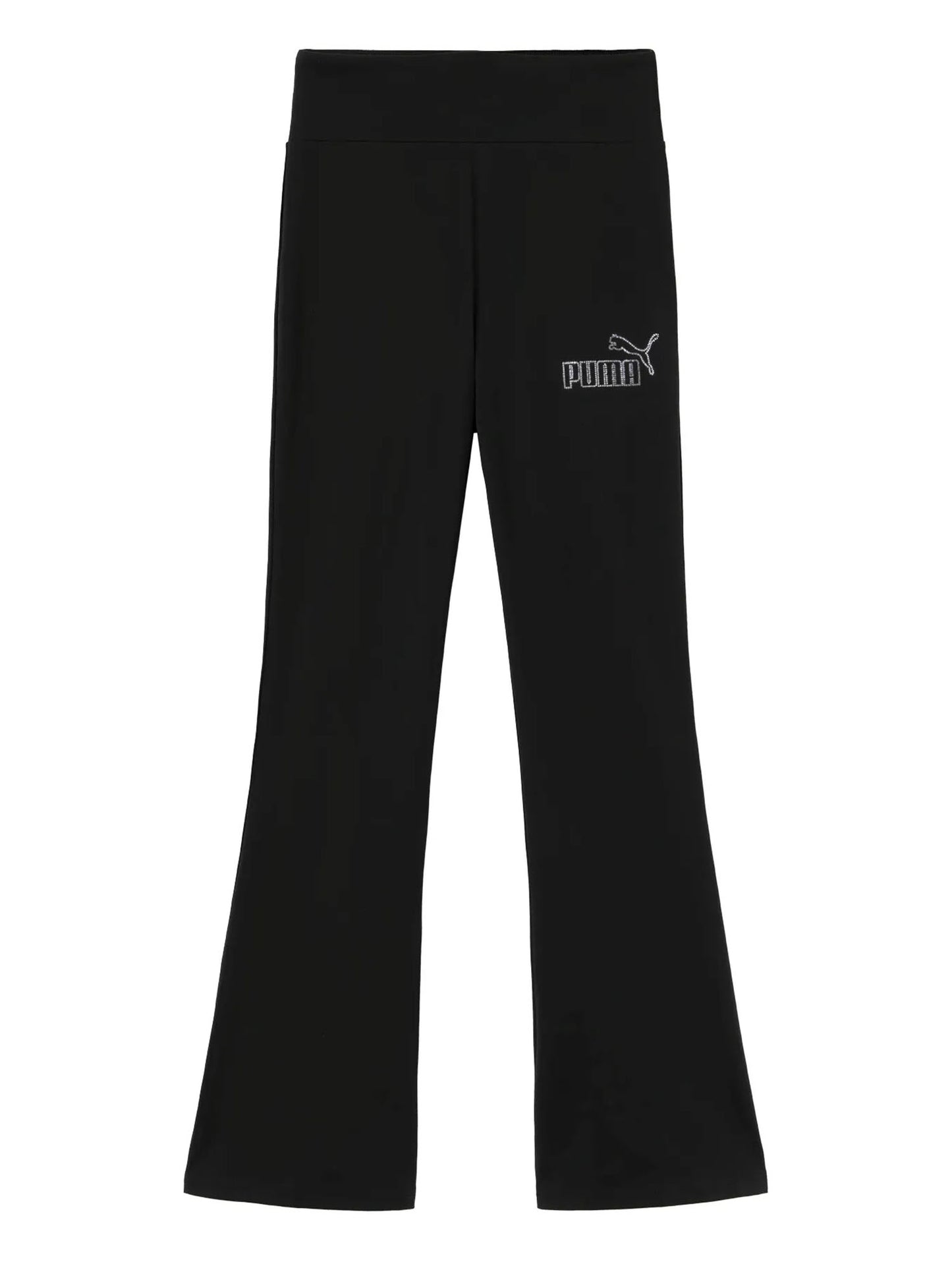 Pantaloni flare donna Puma neri dal design moderno e confortevole