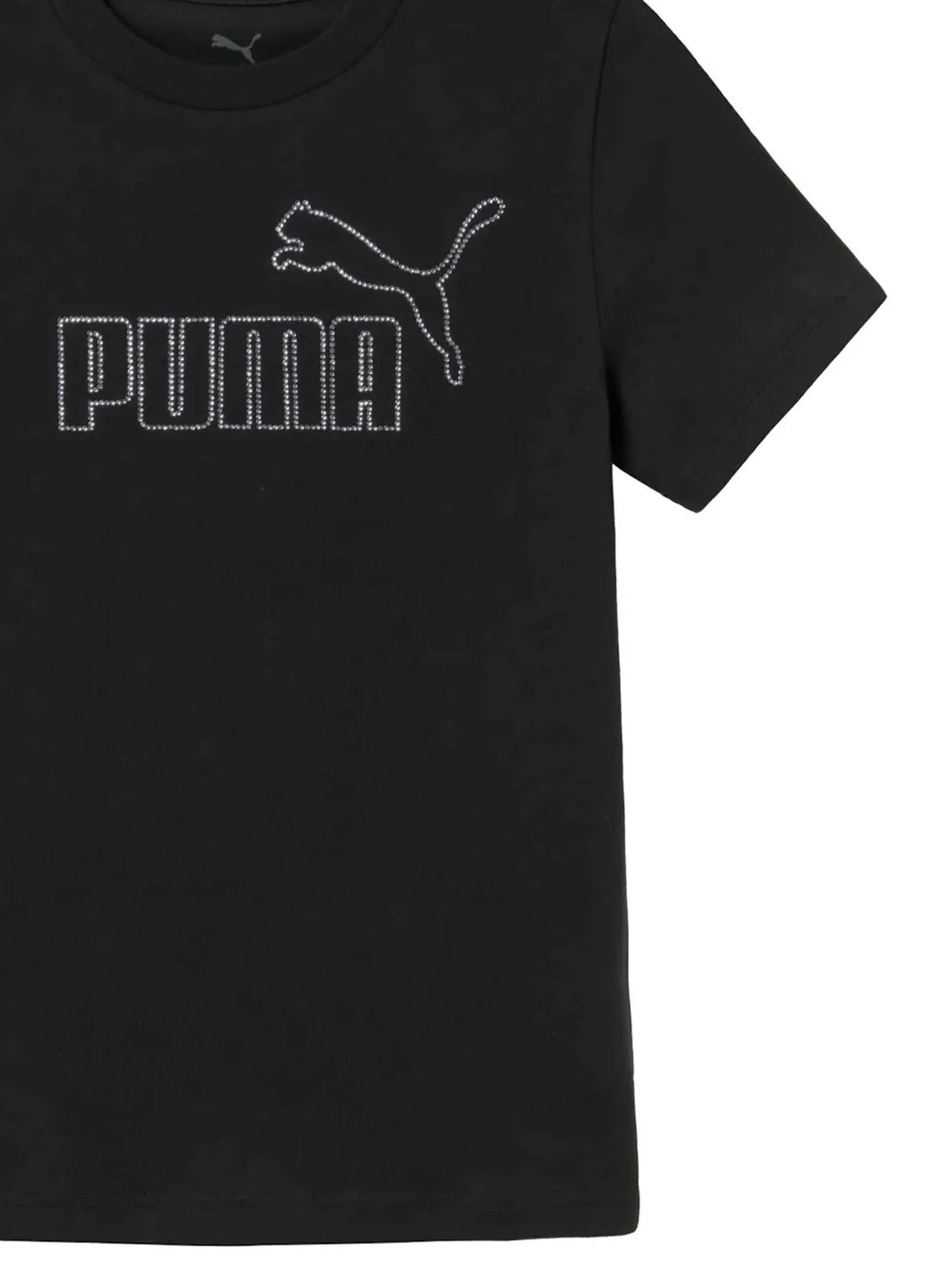 Puma Essential, t-shirt casual bimbo/a nera in cotone