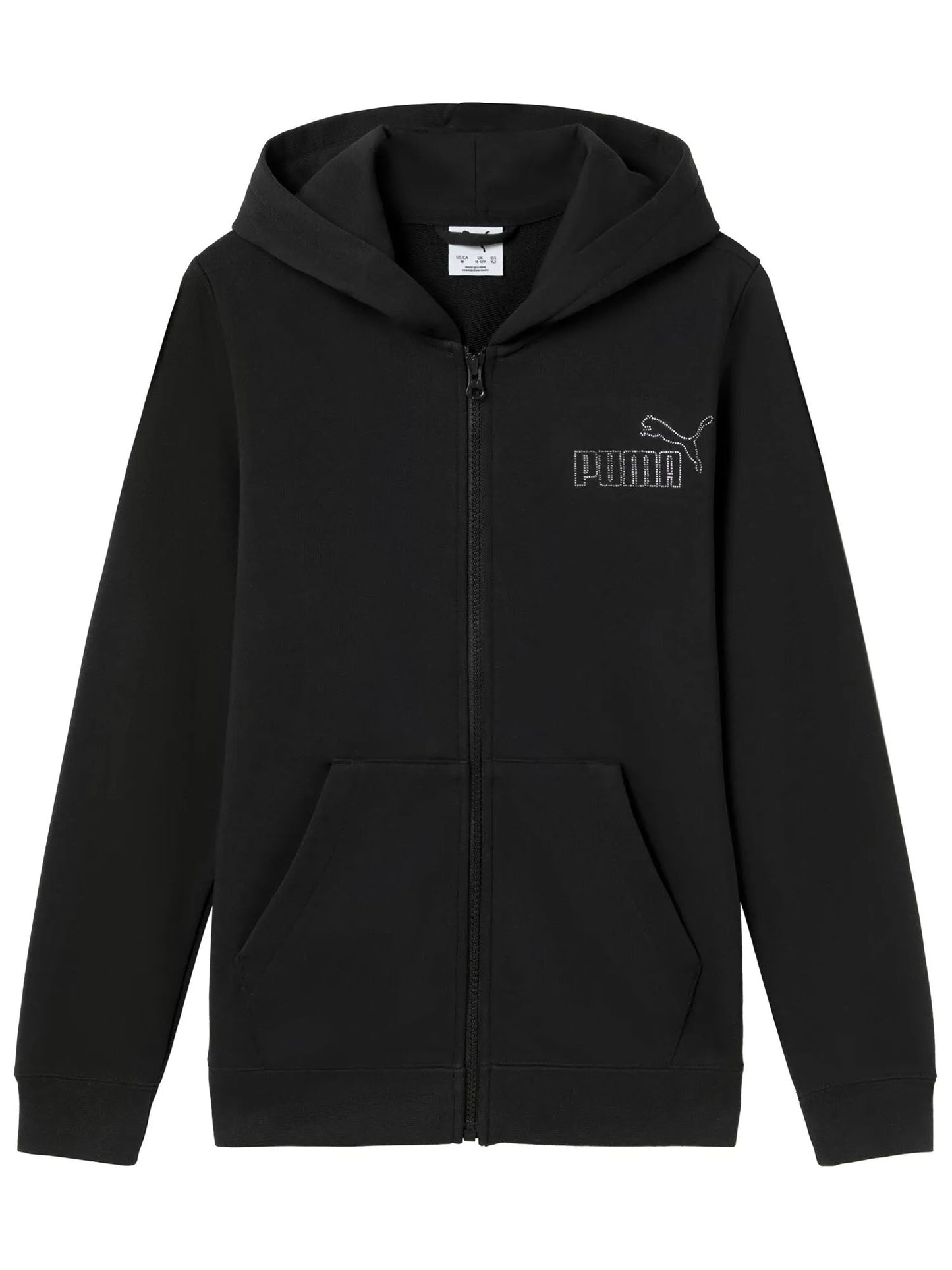 Felpa con zip Puma da uomo e donna nera