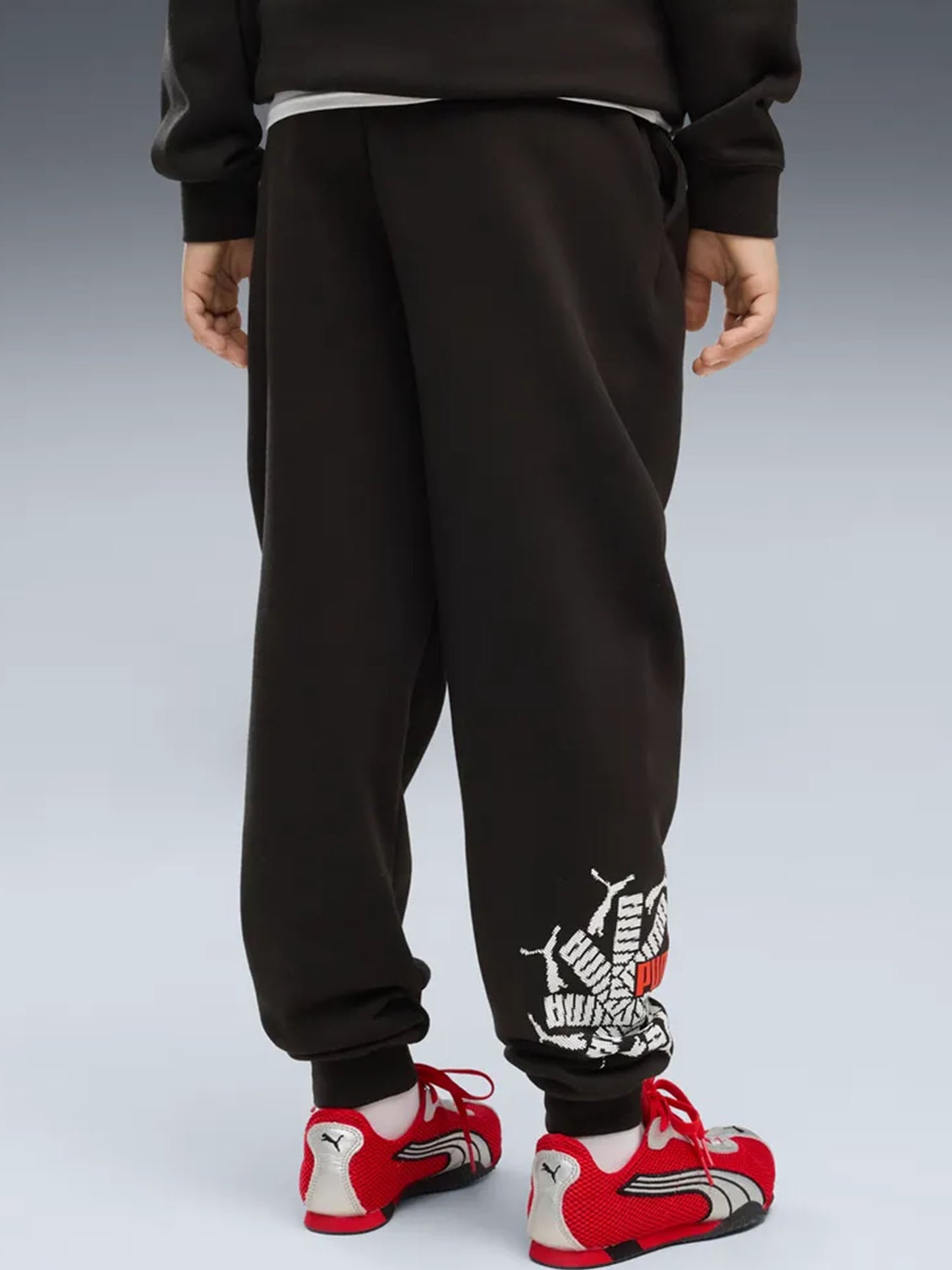 Puma Logo Lab, pantalone unisex bambino nero
