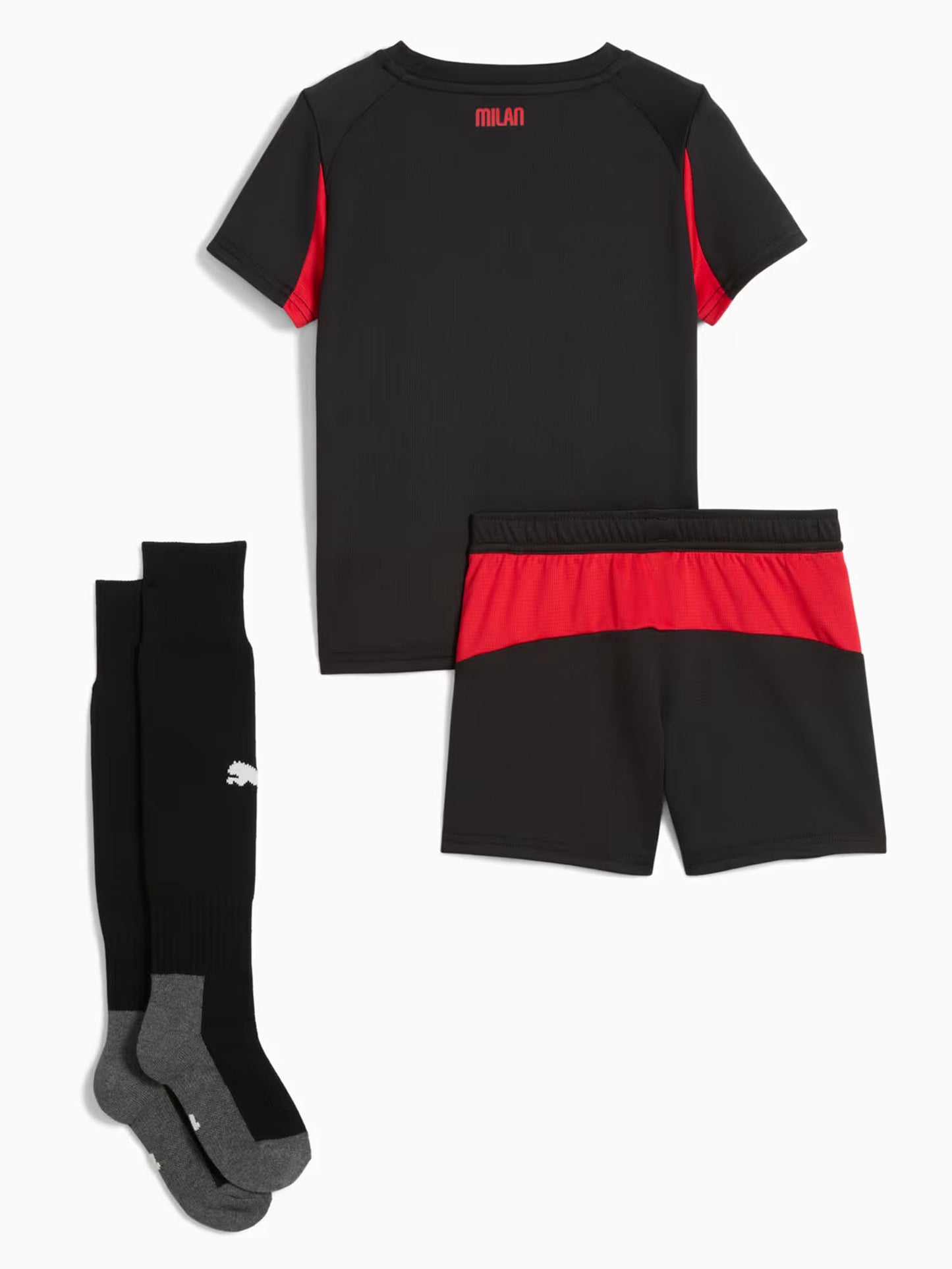 MINI KIT COMPLETO HOME AC MILAN PUMA BAMBINI ROSSO NERO