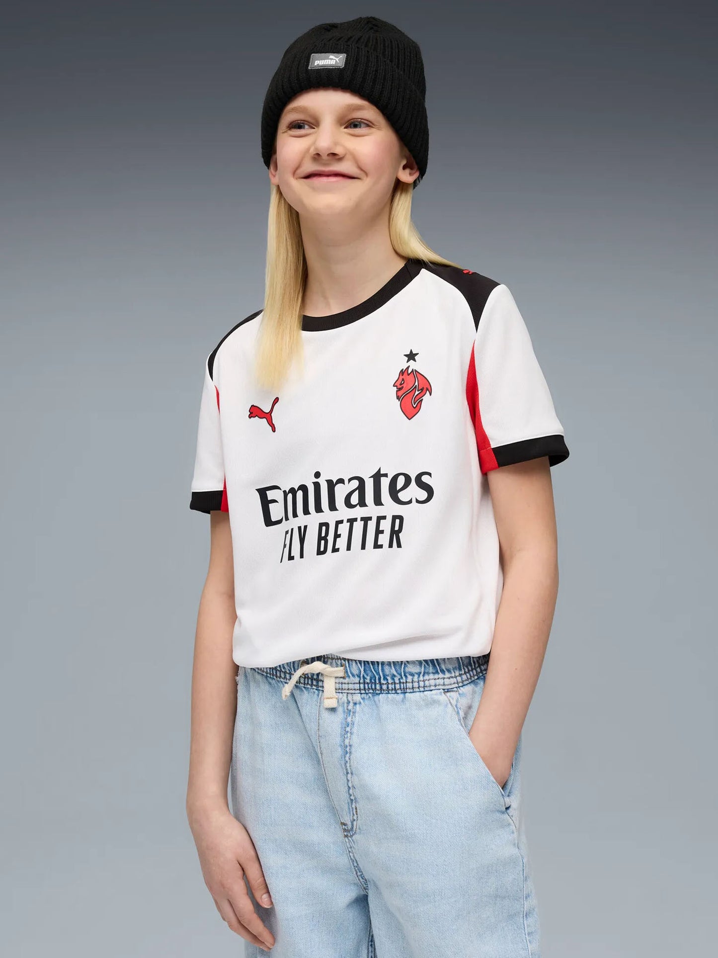 T-SHIRT MILAN AWAY PUMA JUNIOR UNISEX BIANCO