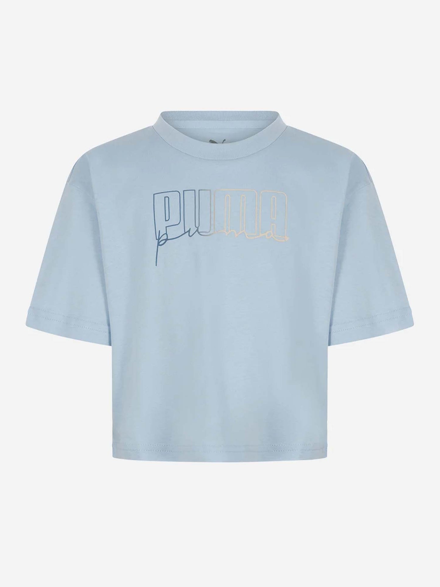 T-SHIRT BTS PUMA DA BAMBINA CELESTE