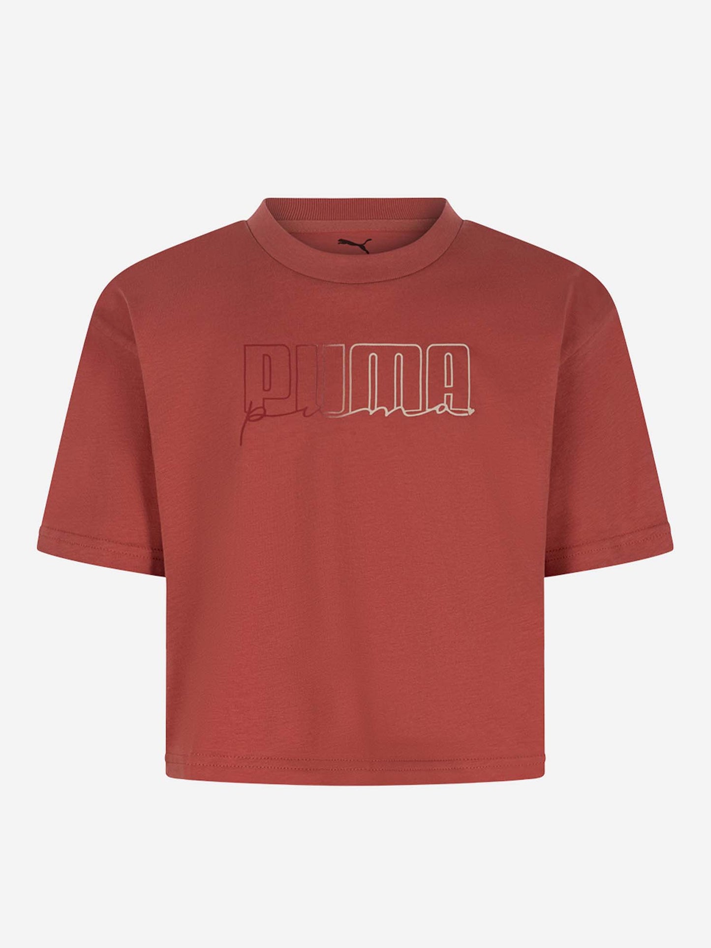 T-SHIRT BTS PUMA DA BAMBINA RUGGINE
