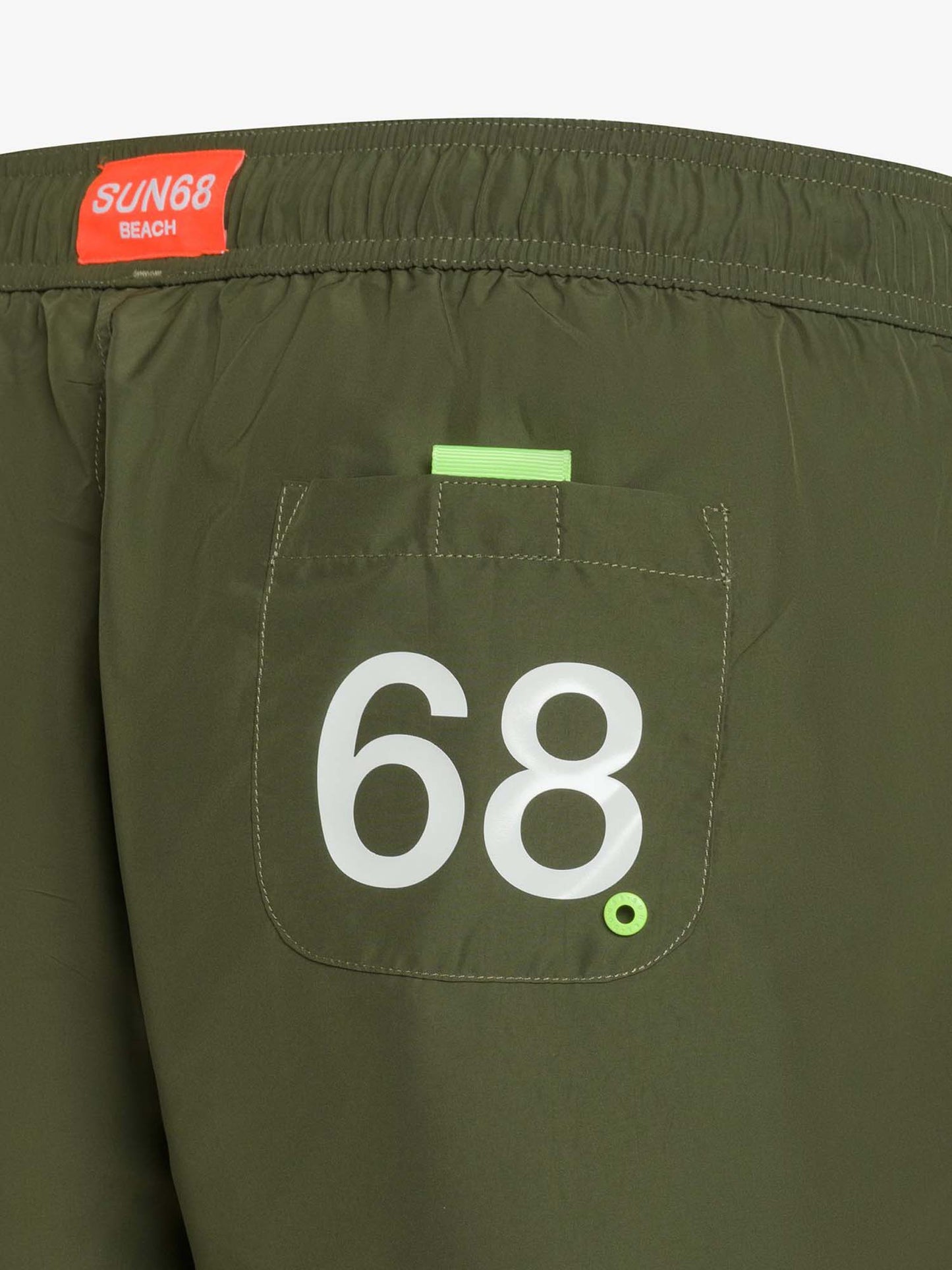Bermuda da spiaggia Sun68 da uomo verde, stile casual