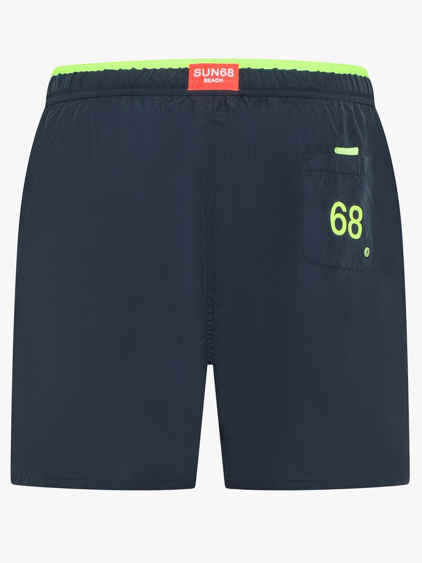 Sun68 boxer da spiaggia da uomo blu con dettagli vivaci