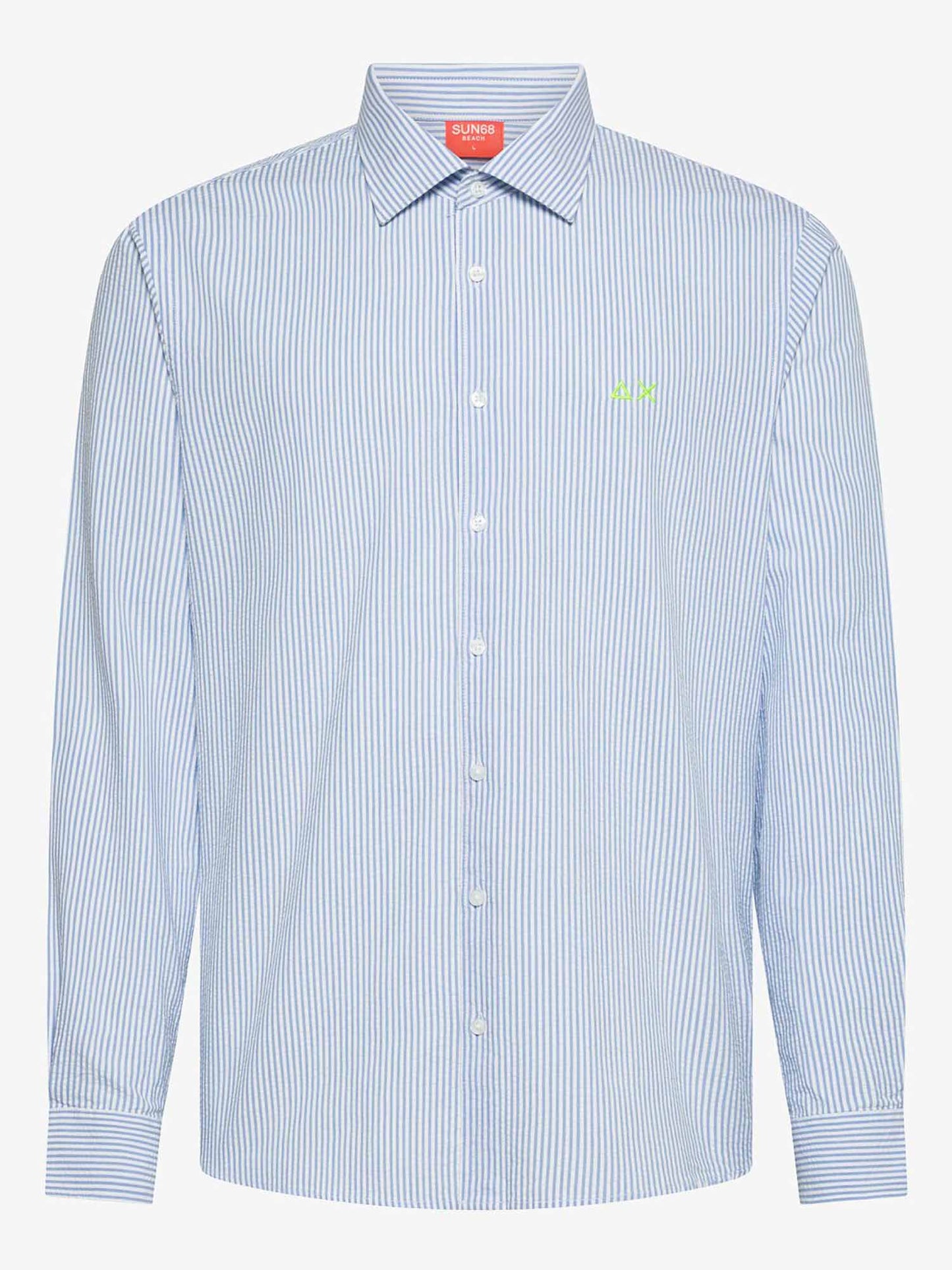 Camicia a righe multicolore Sun68 da uomo per la primavera-estate