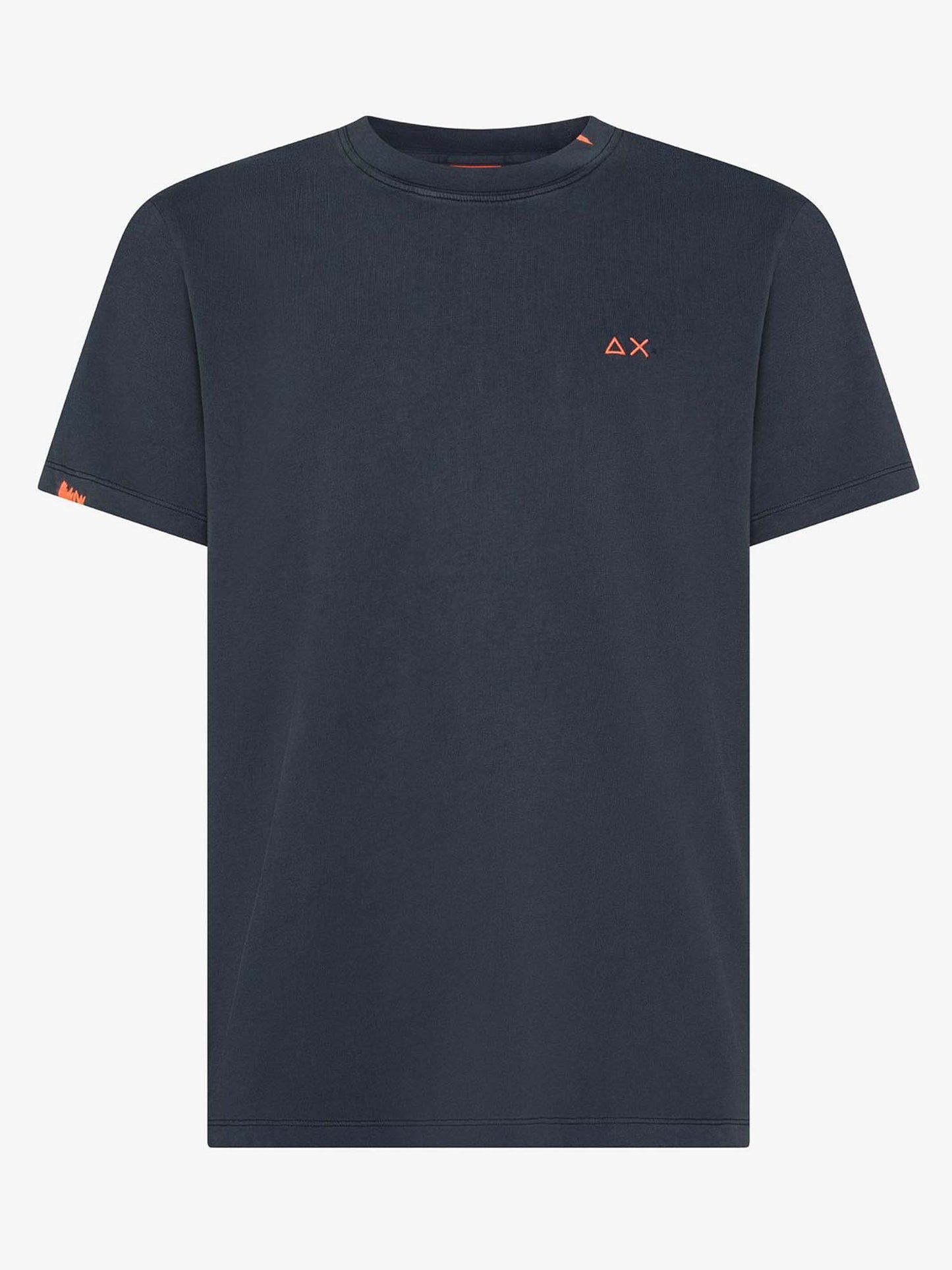 Sun68 T-shirt uomo in jersey di cotone blu per un look casual