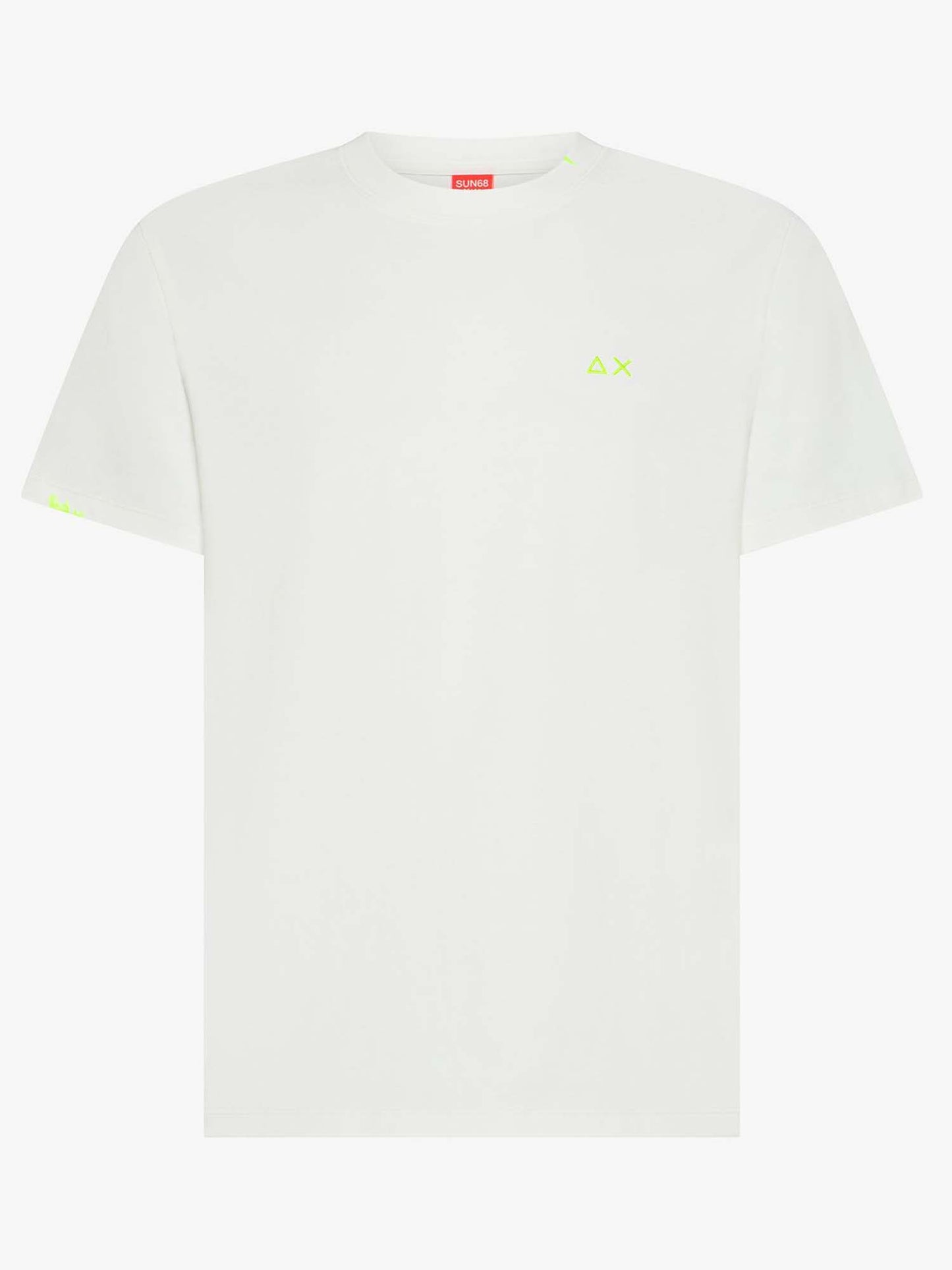 Sun68 t-shirt casual da uomo in morbido cotone crema