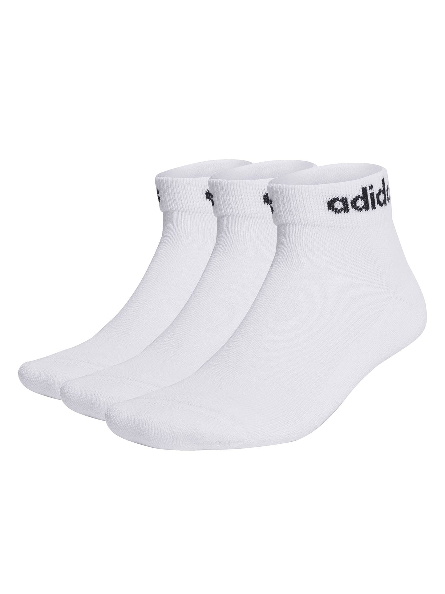 CALZE LINEAR CUSHIONED 3 PAIA ADIDAS UNISEX BIANCO