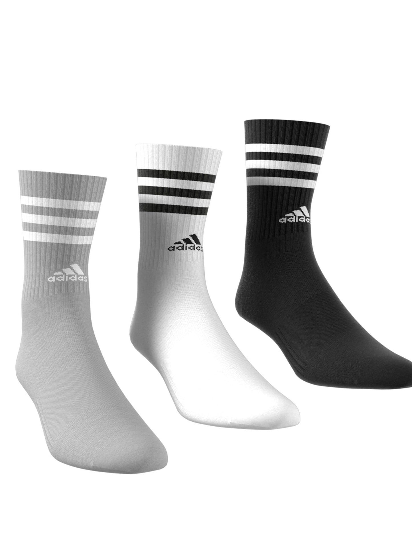 CALZE 3-STRIPES CUSHIONED 3 PAIA ADIDAS UNISEX ASSORTITO