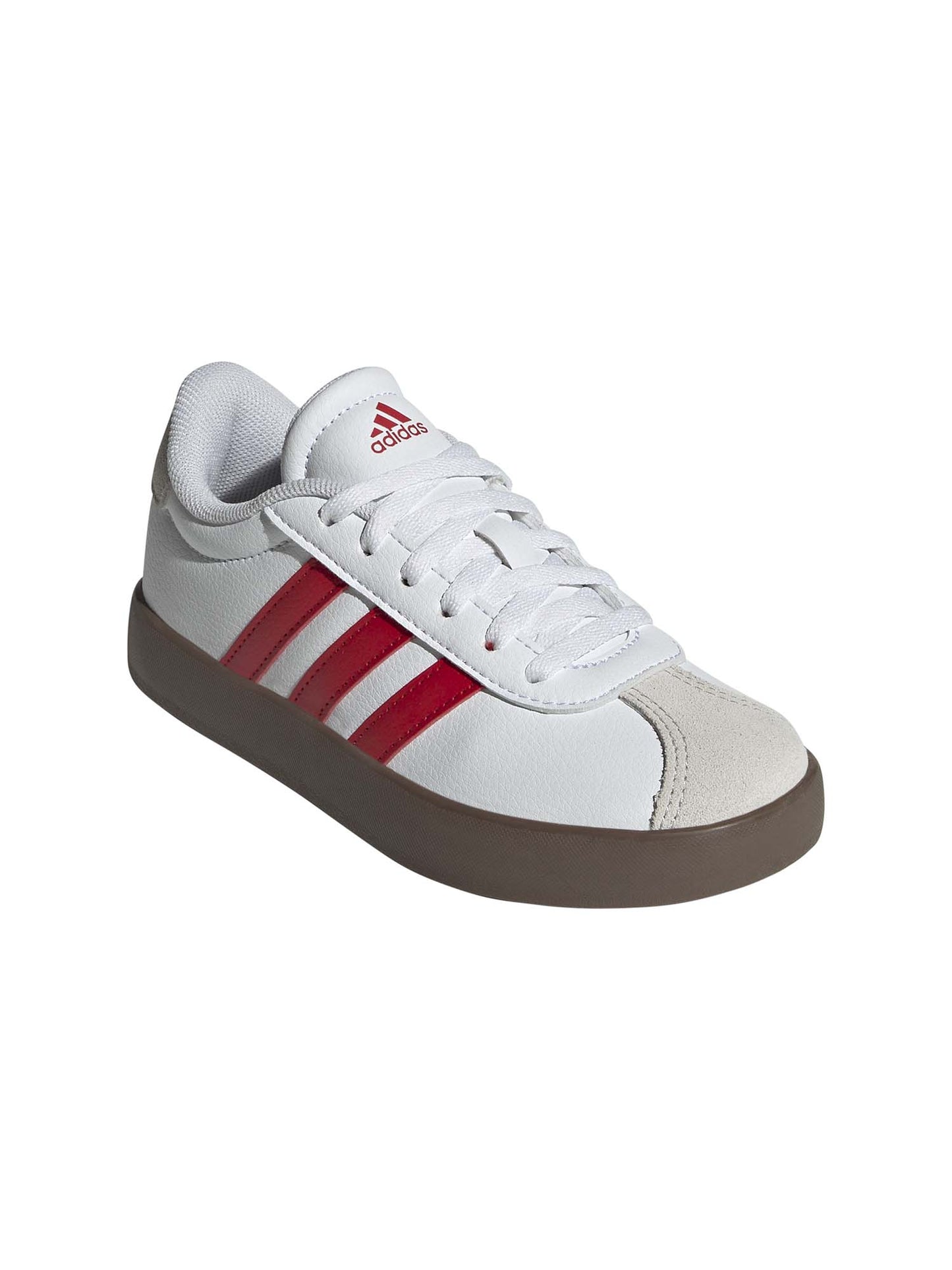 SNEAKERS VL COURT 3.0 ADIDAS JUNIOR UNISEX BIANCO-ROSSO