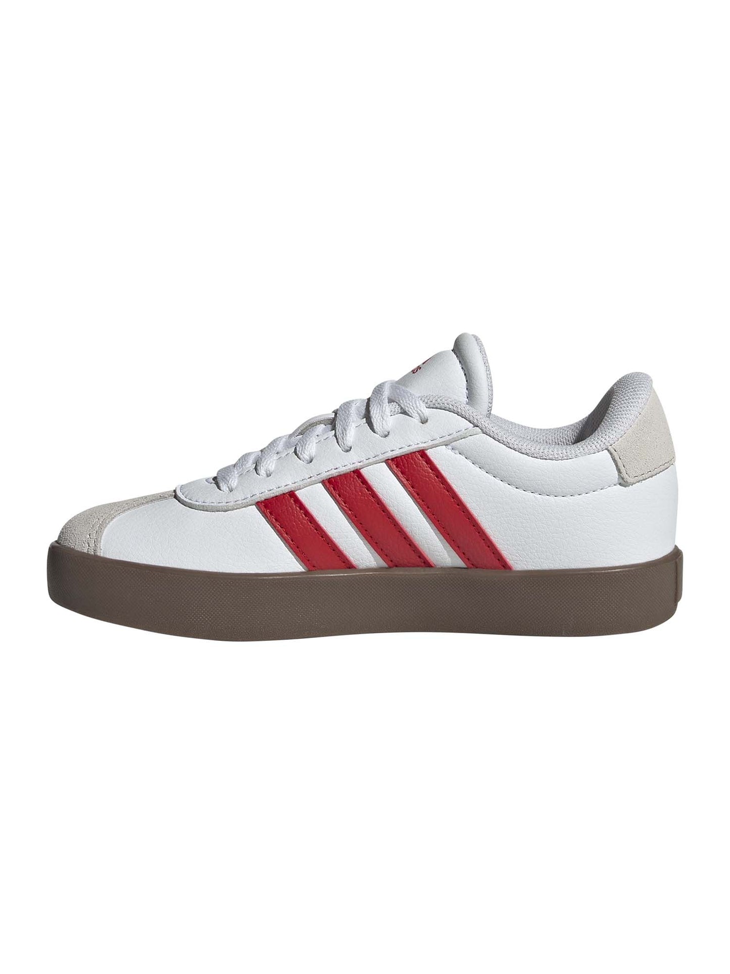 SNEAKERS VL COURT 3.0 ADIDAS JUNIOR UNISEX BIANCO-ROSSO